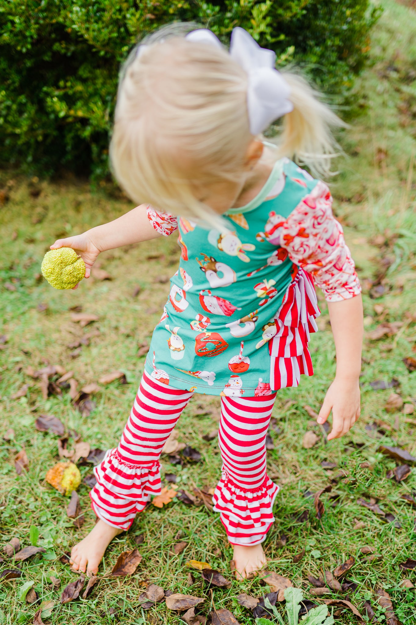 Winter Treats Ruffle butt 3/4 Sleeve Tunic
