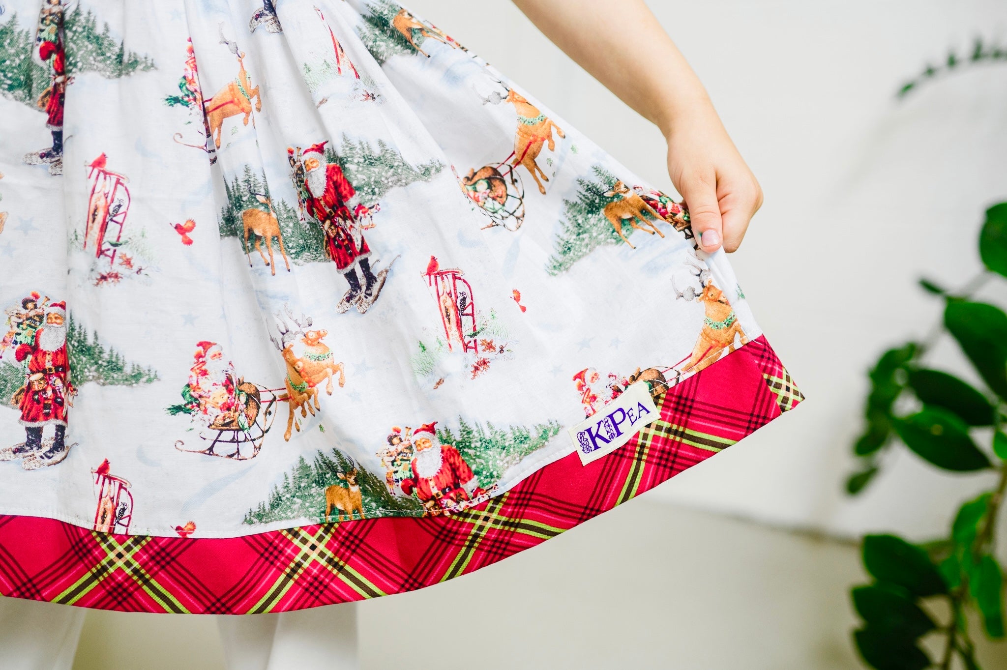 Olde St Nick Twirl 3/4 Sleeve dress (ships in 2 weeks)