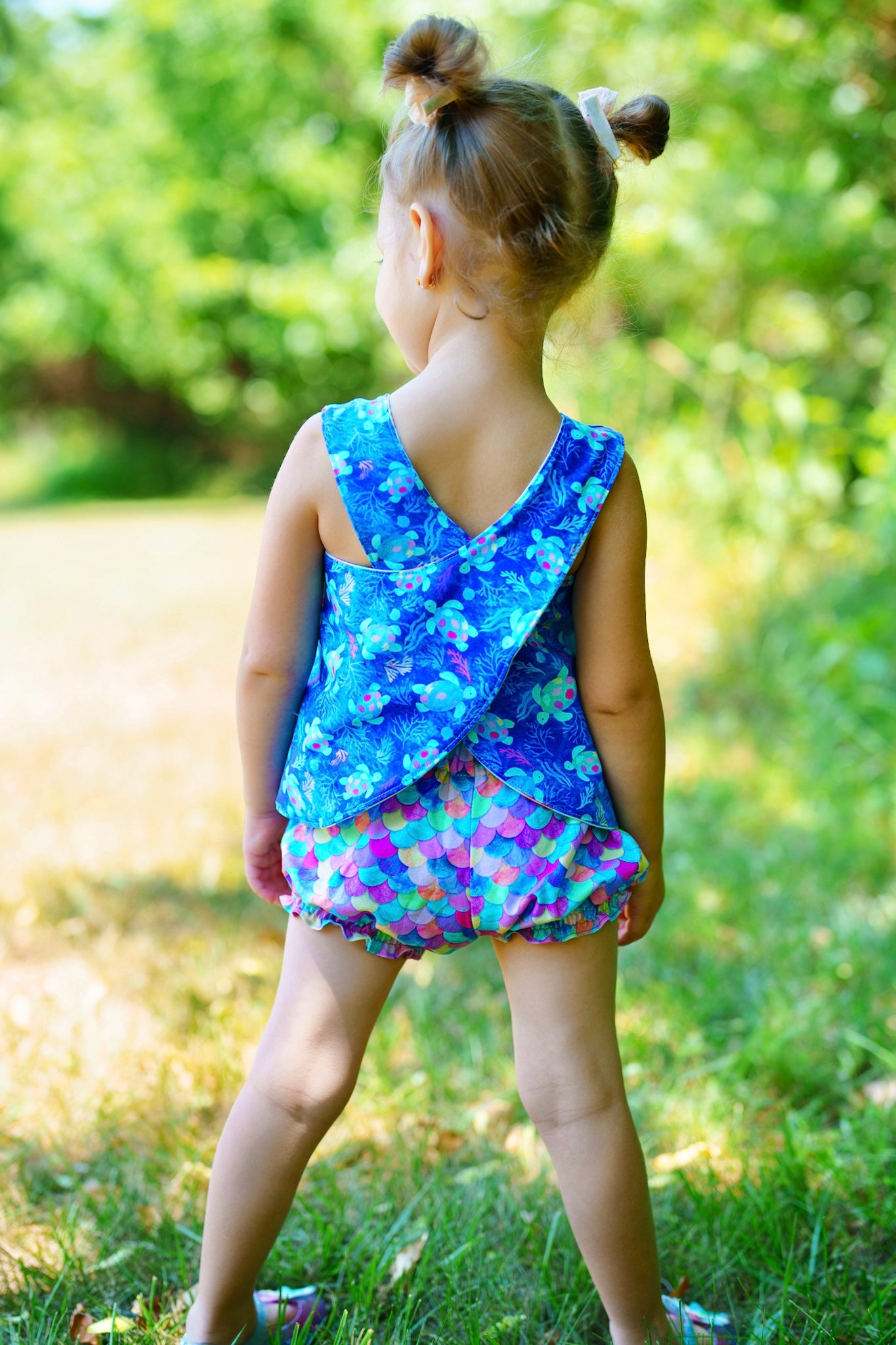 Under the Sea Mermaid X top and bloomer set (ships in 2 weeks)