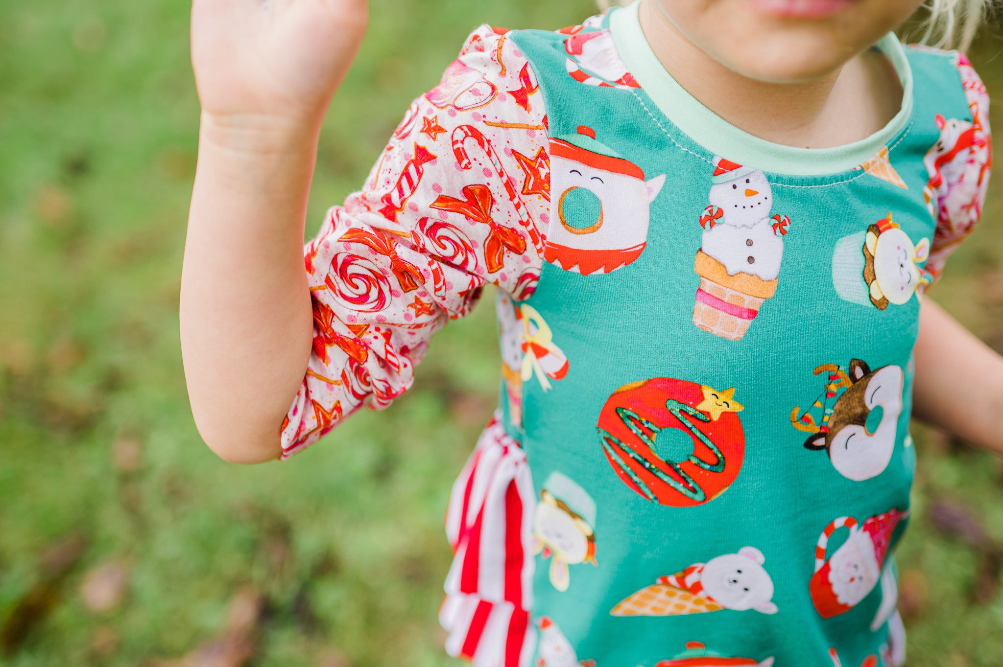 Winter Treats Ruffle butt 3/4 Sleeve Tunic (ships in 2 weeks)