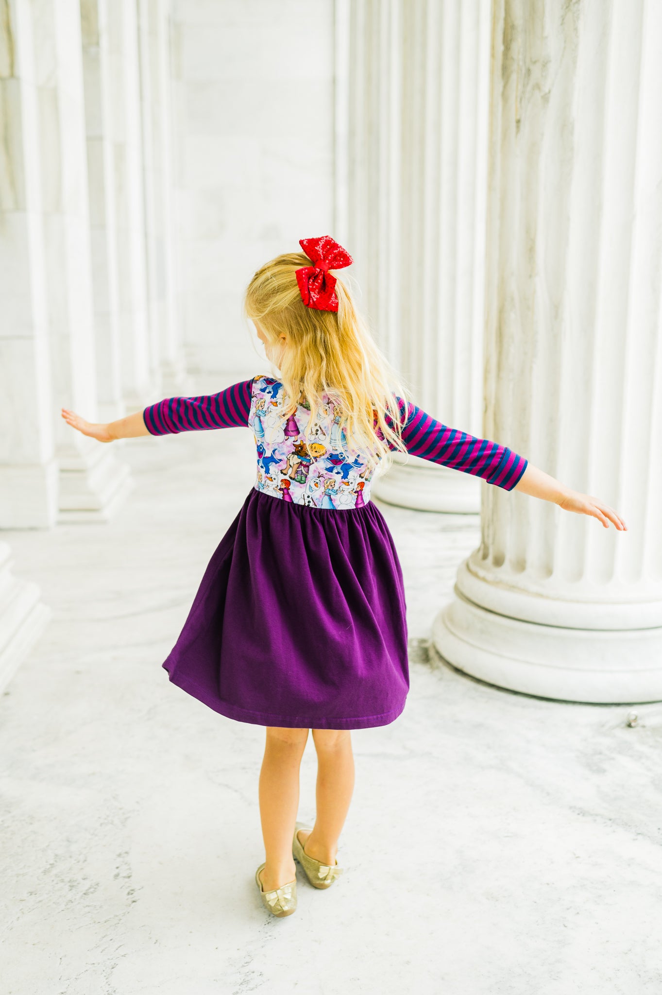 Frozen 3/4 sleeve Lap Dress (ships in 2 weeks)