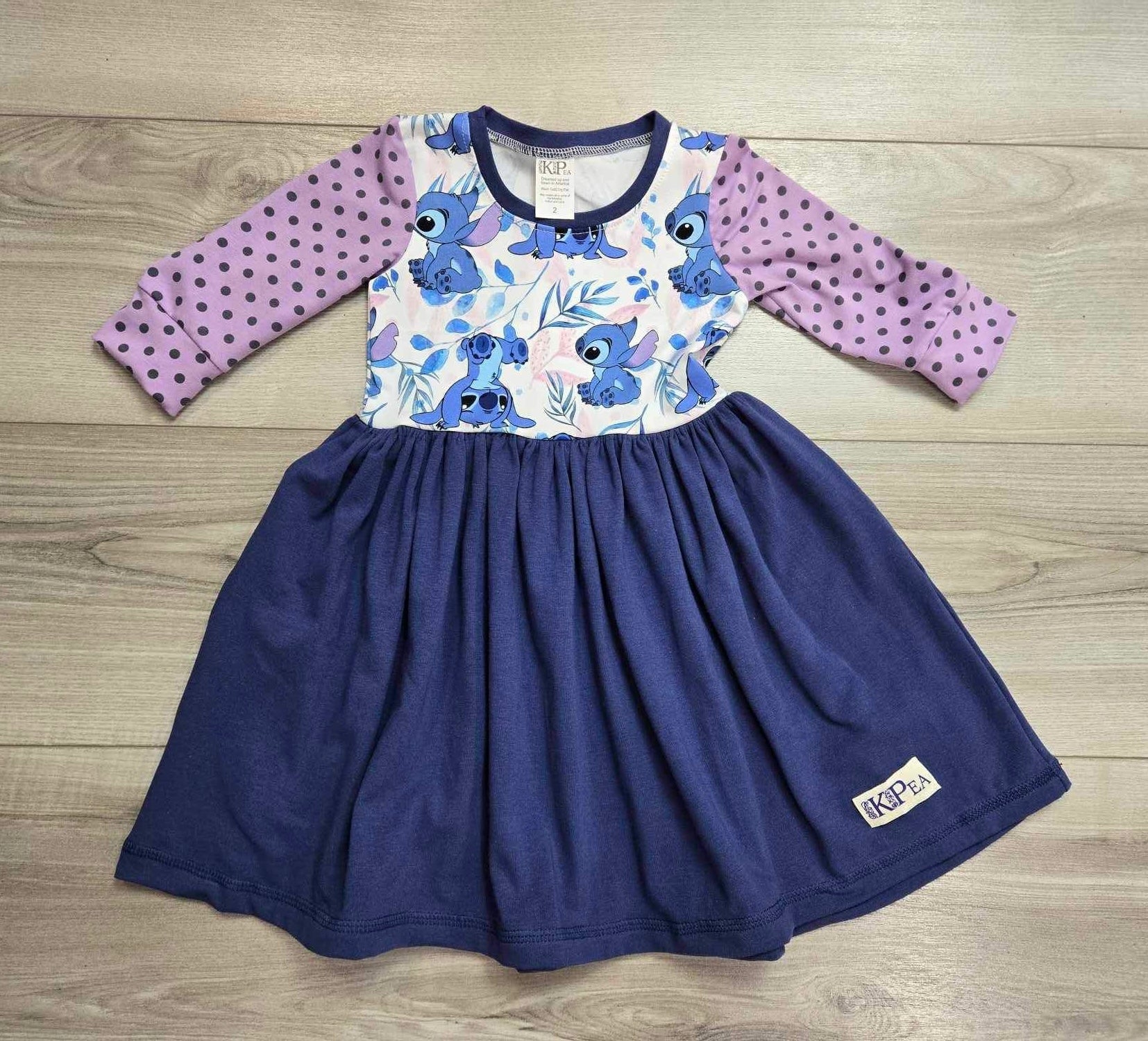 Stitch 3/4 sleeve Lap Dress