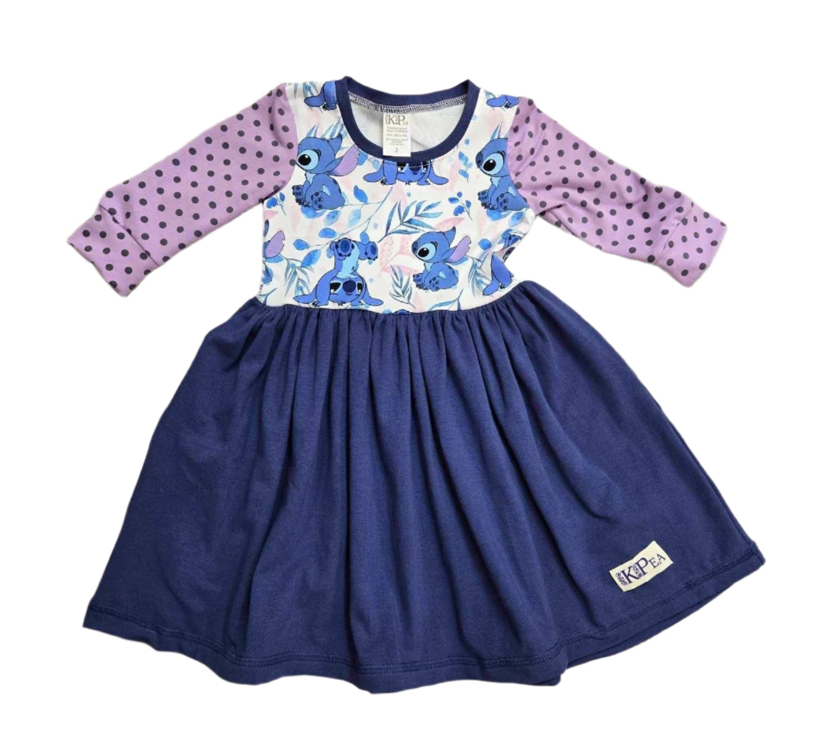 Stitch 3/4 sleeve  Lap Dress