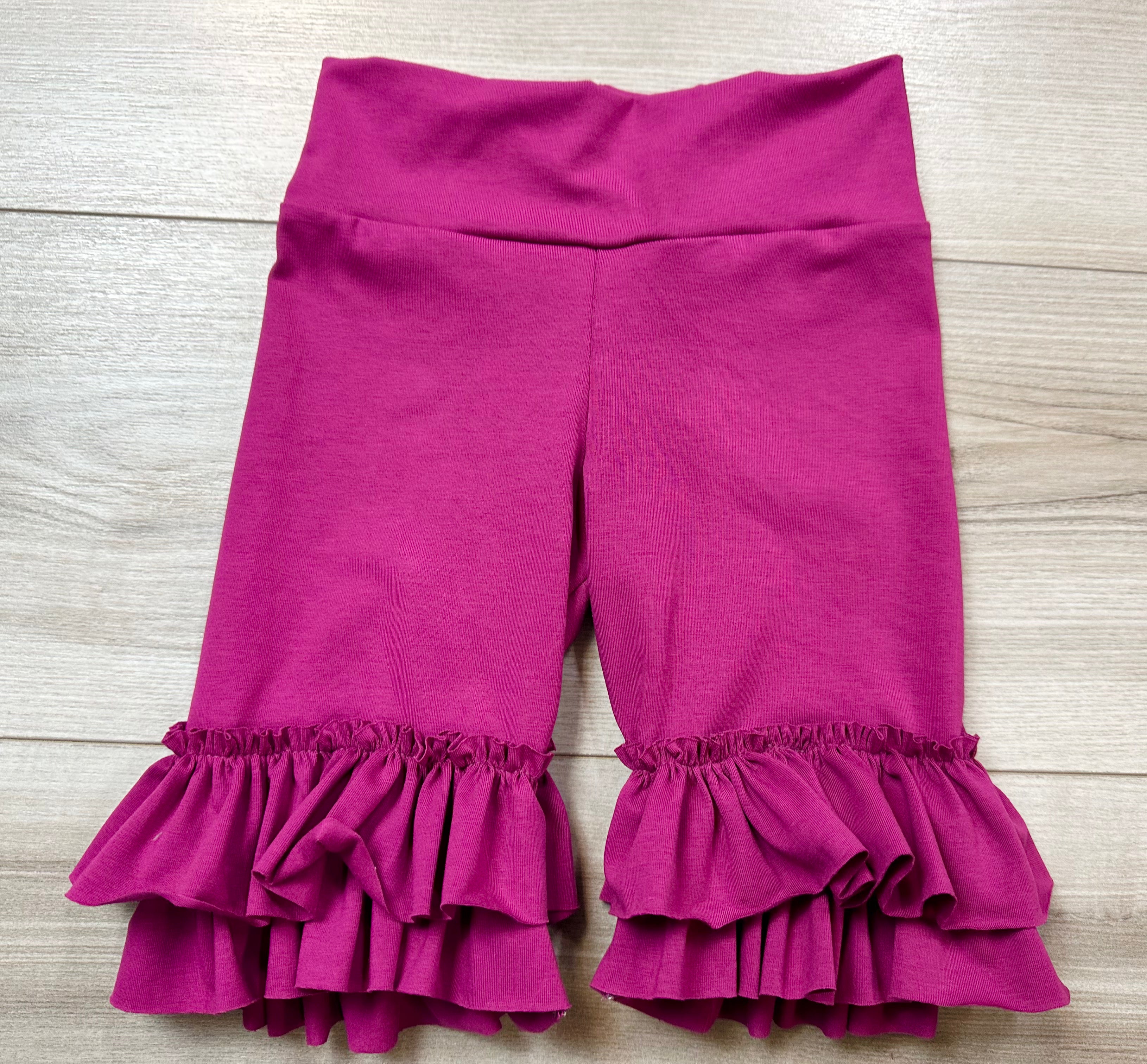 Magenta Ruffle Shorties (ships in 2 weeks)