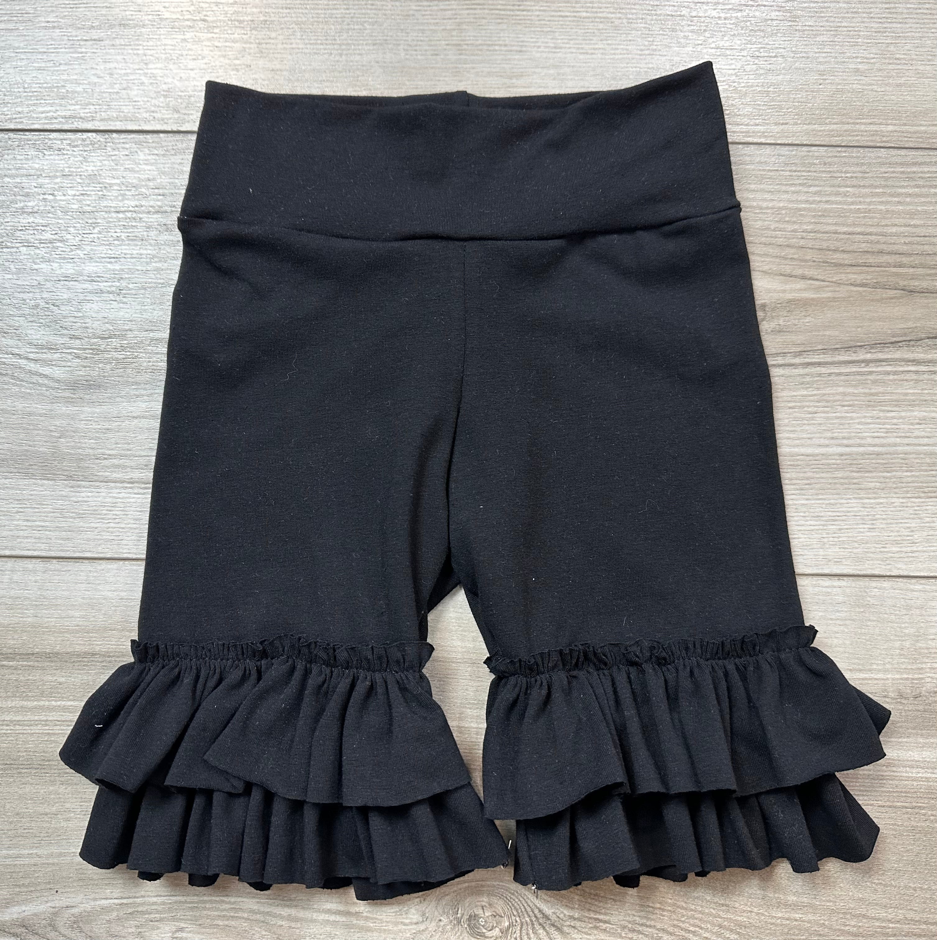 Jet Black Ruffle Shorties (ships in 2 weeks)