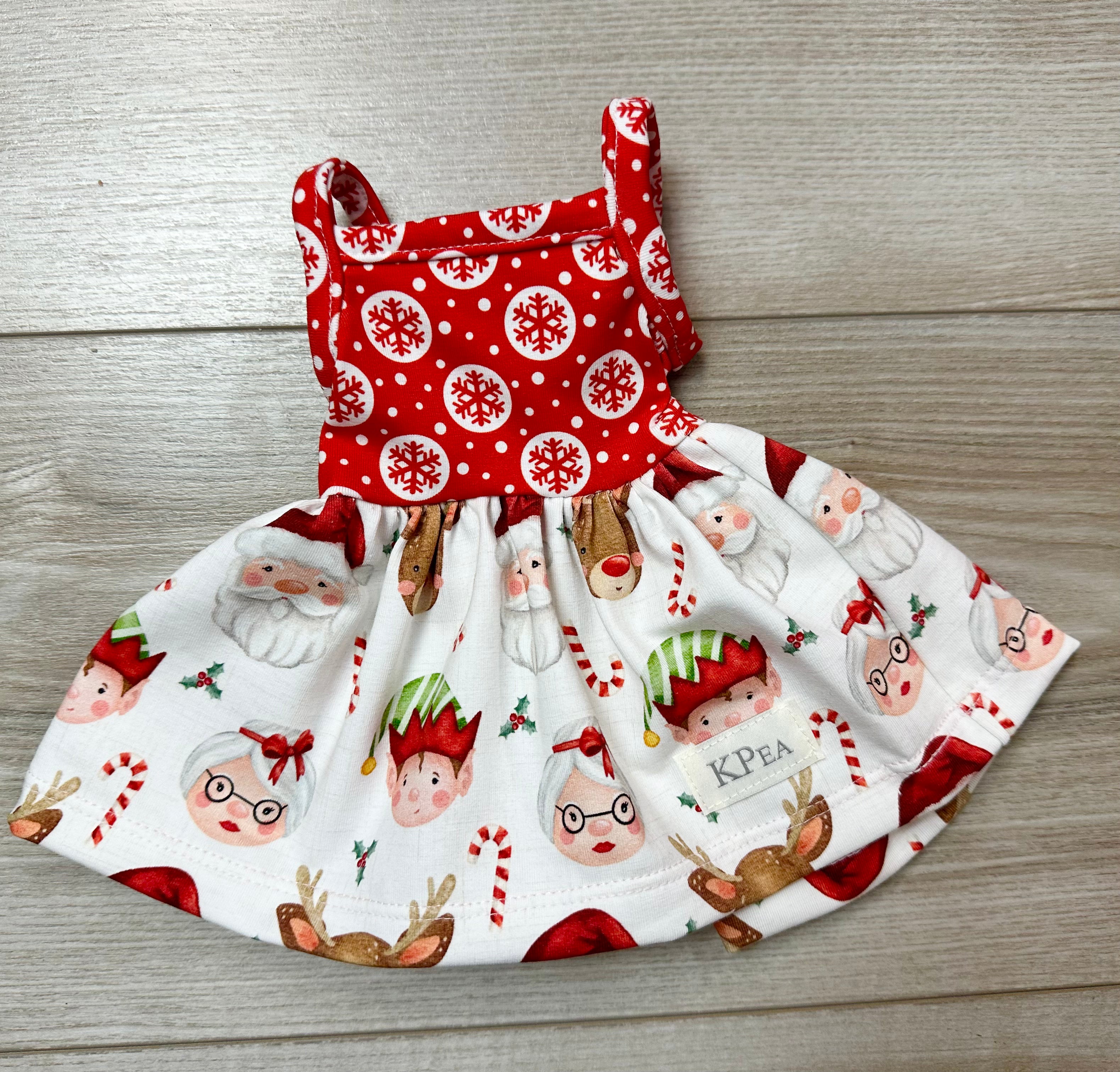 Team Santa puff sleeved Lap Dress (ships in 2 weeks)