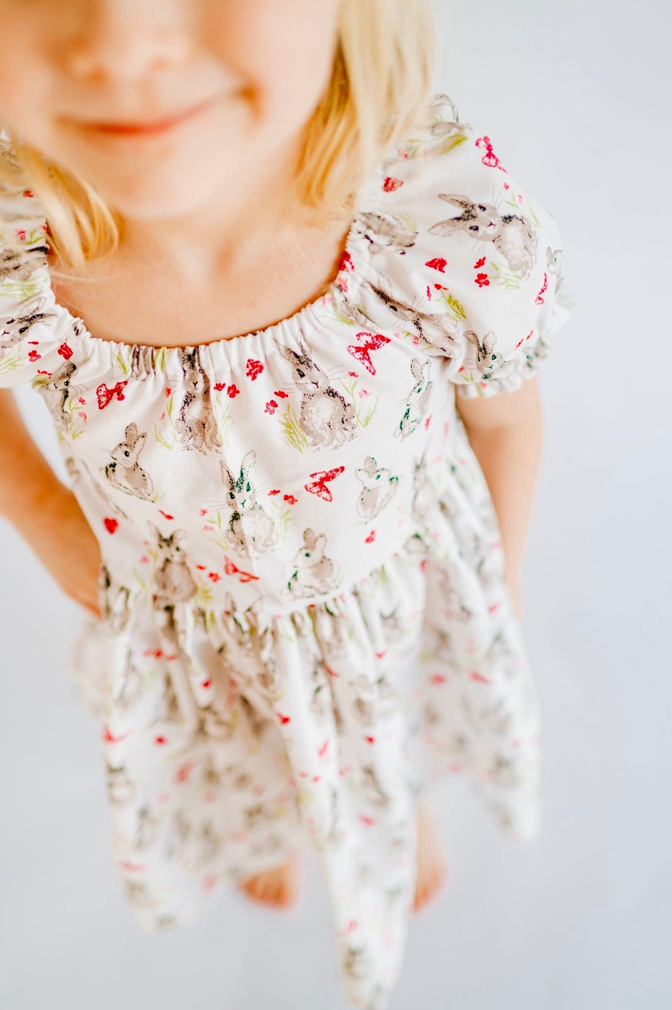 Hippity Hop Peasant Puff Sleeved Twirl dress (ships in 2 weeks)