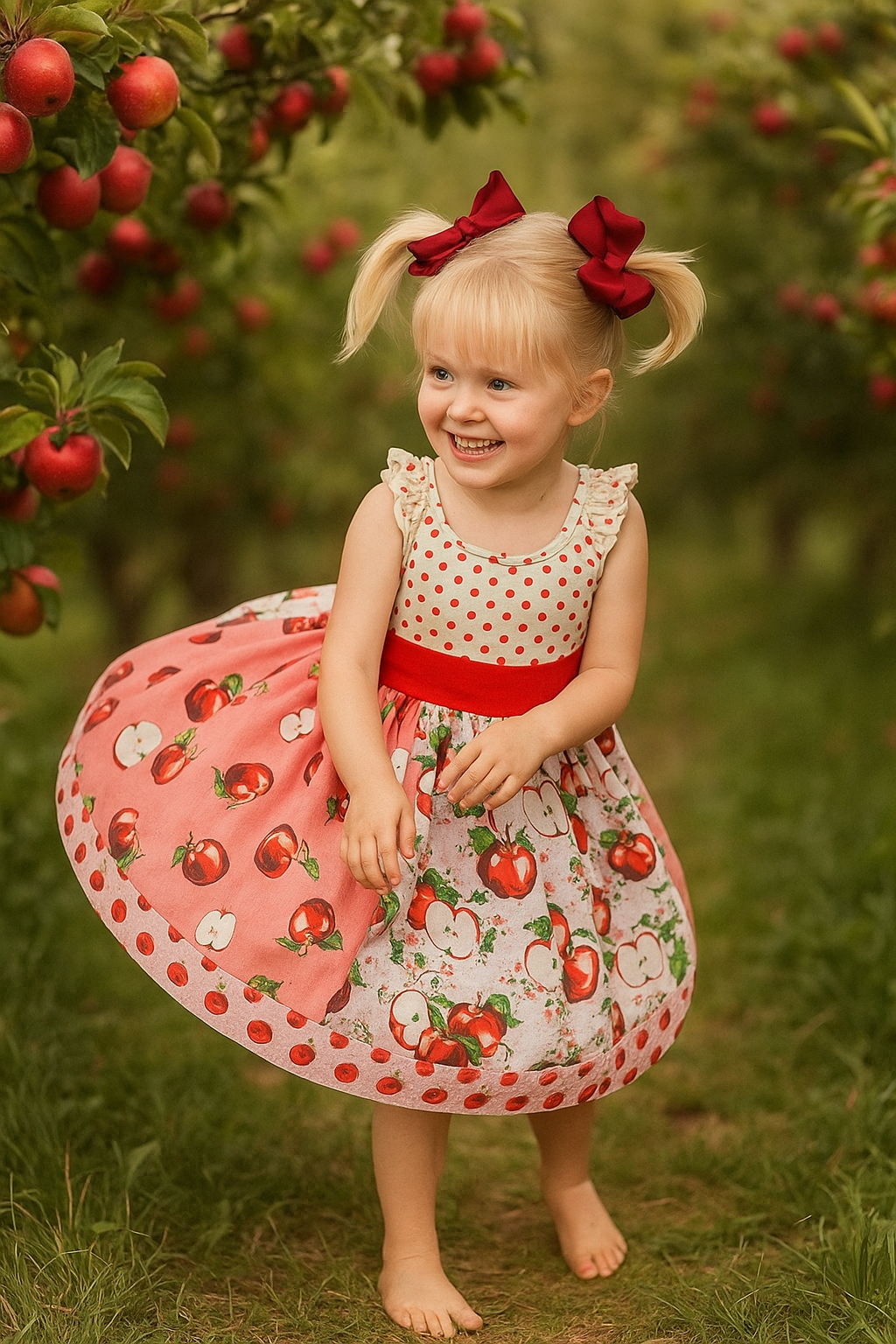 Apple Blossom Twirl Dress (ships in 2 weeks)