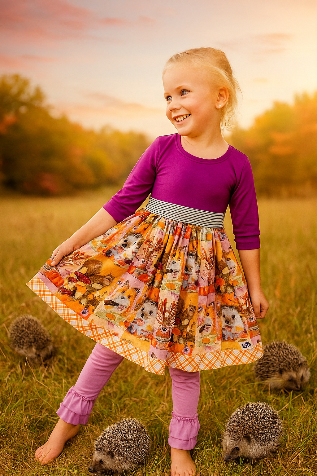 Harvest Picnic Sarah 3/4 Dress (Ships in 2 weeks)