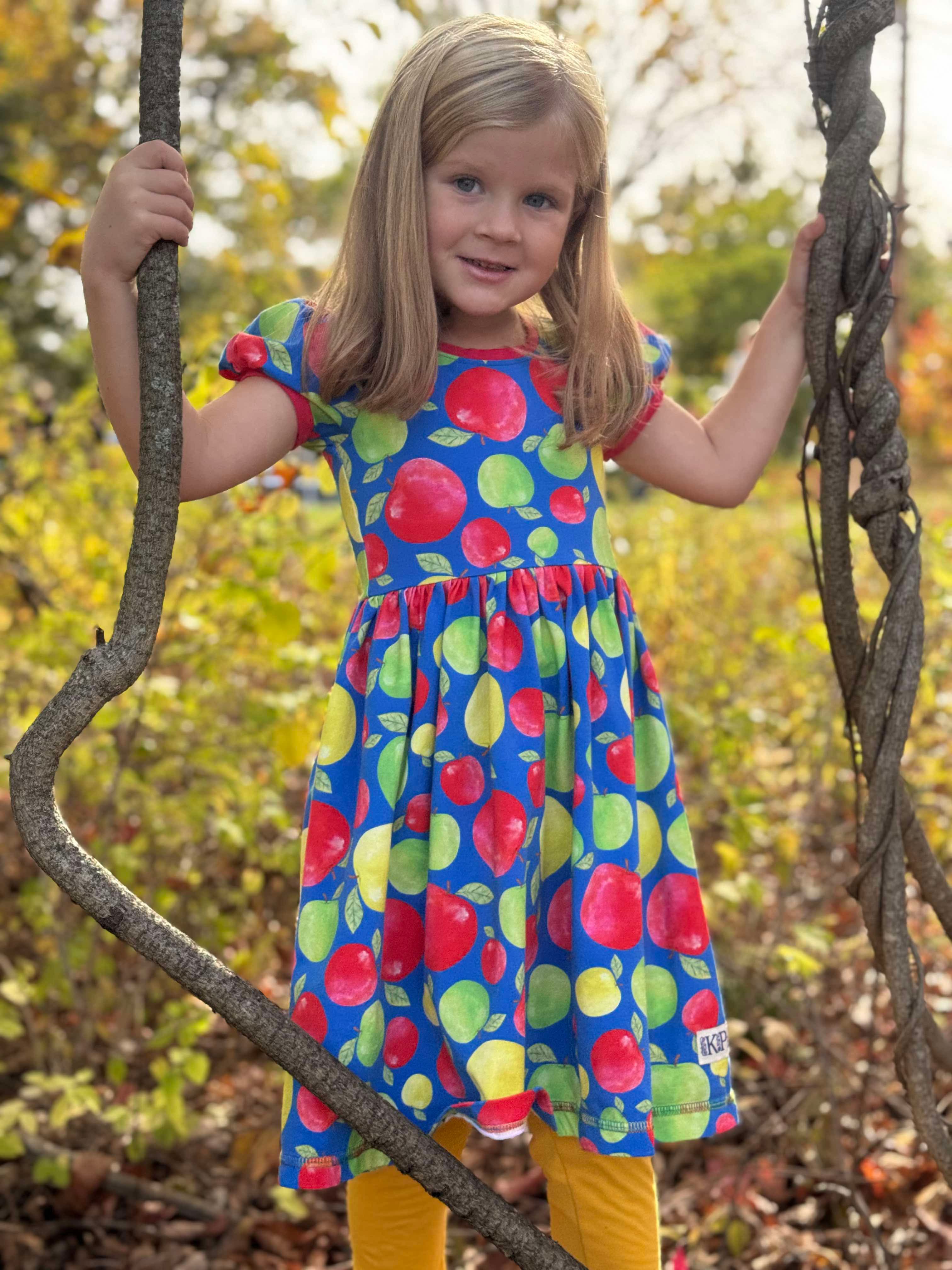 Apple Butter Puff Sleeve Lap Dress (ships in 2 weeks)