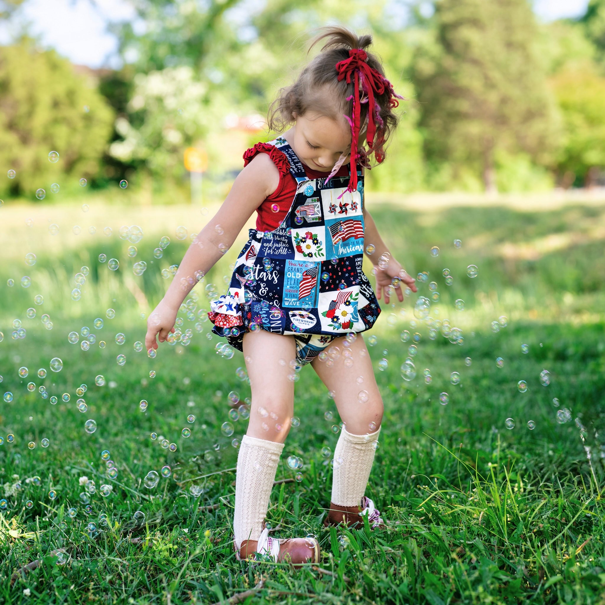 American Pie Ruffle Romper (ships in 2 weeks)