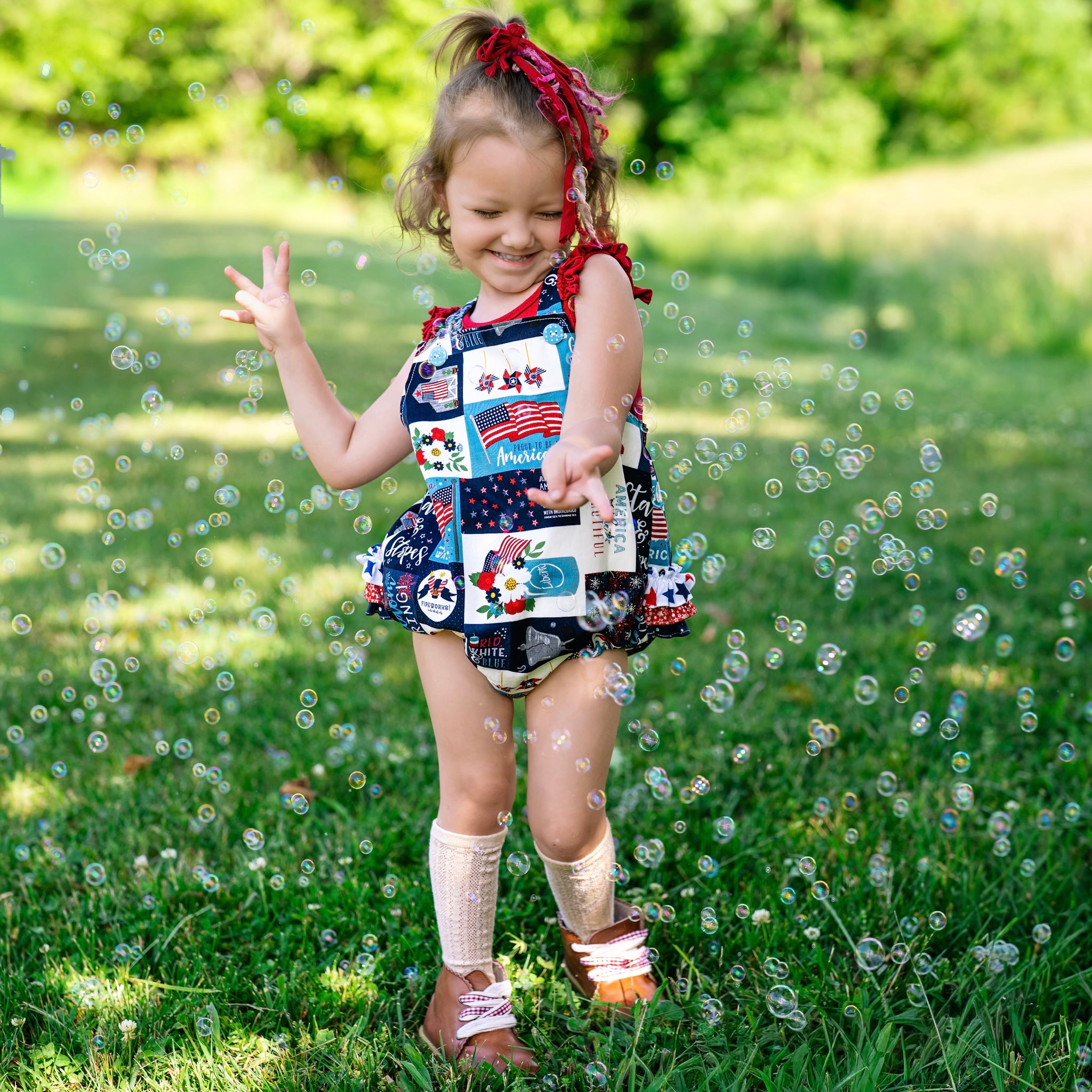 American Pie Ruffle Romper (ships in 2 weeks)
