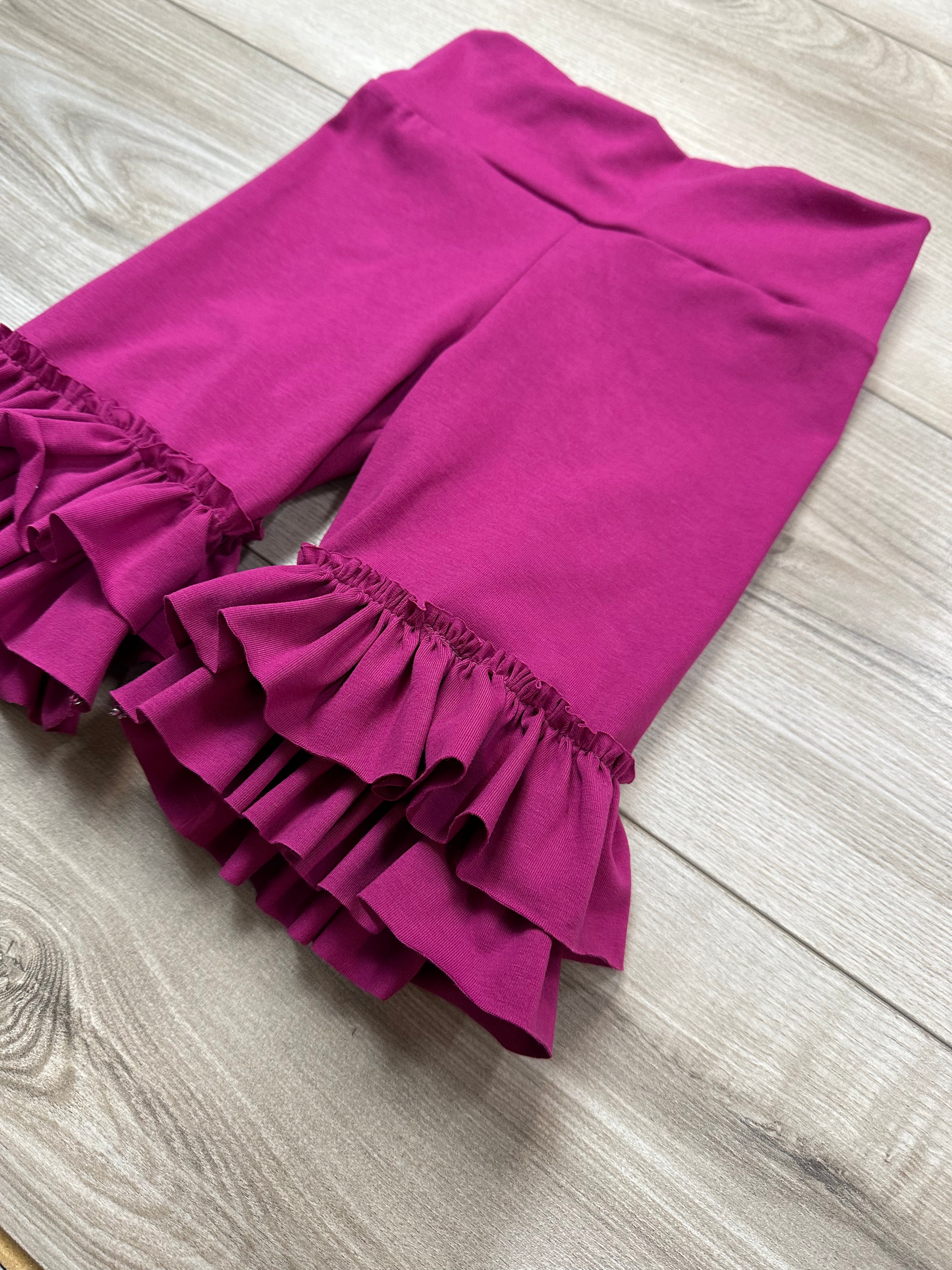 Magenta Ruffle Shorties (ships in 2 weeks)