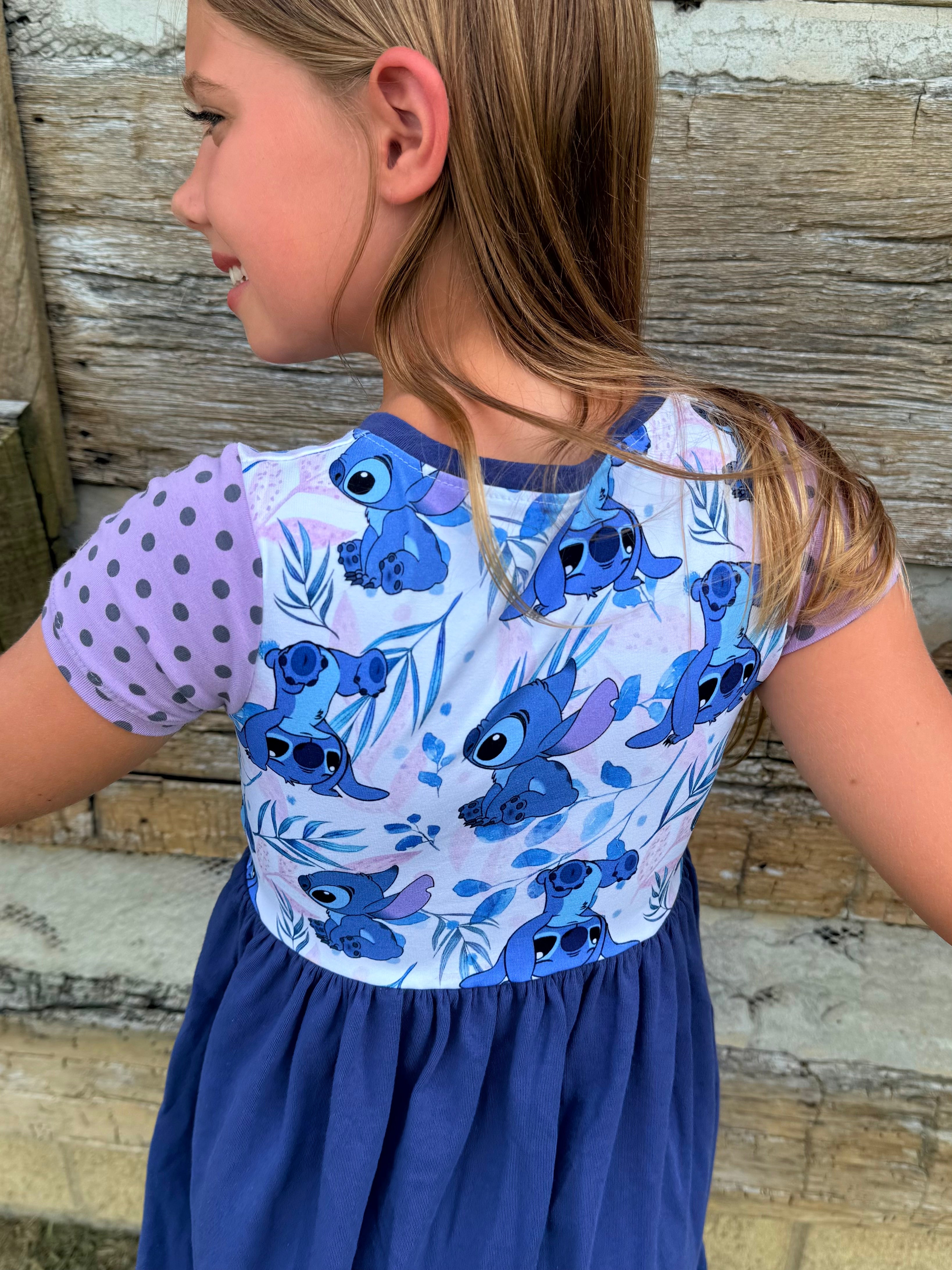 Stitch 3/4 sleeve Lap Dress