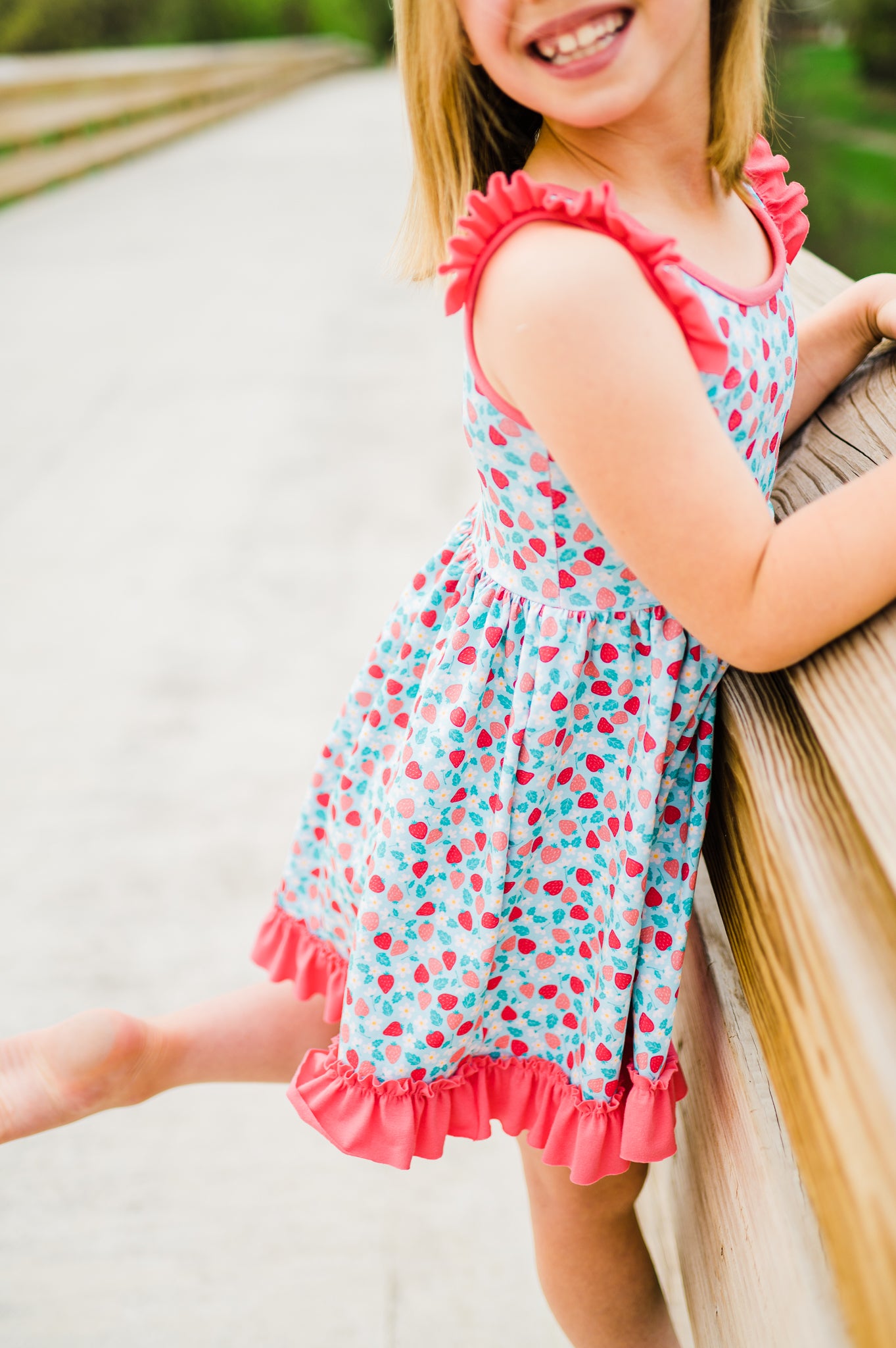 I love you 'Berry' Much Ruffled Hem Lap Dress (ships in 2 weeks)