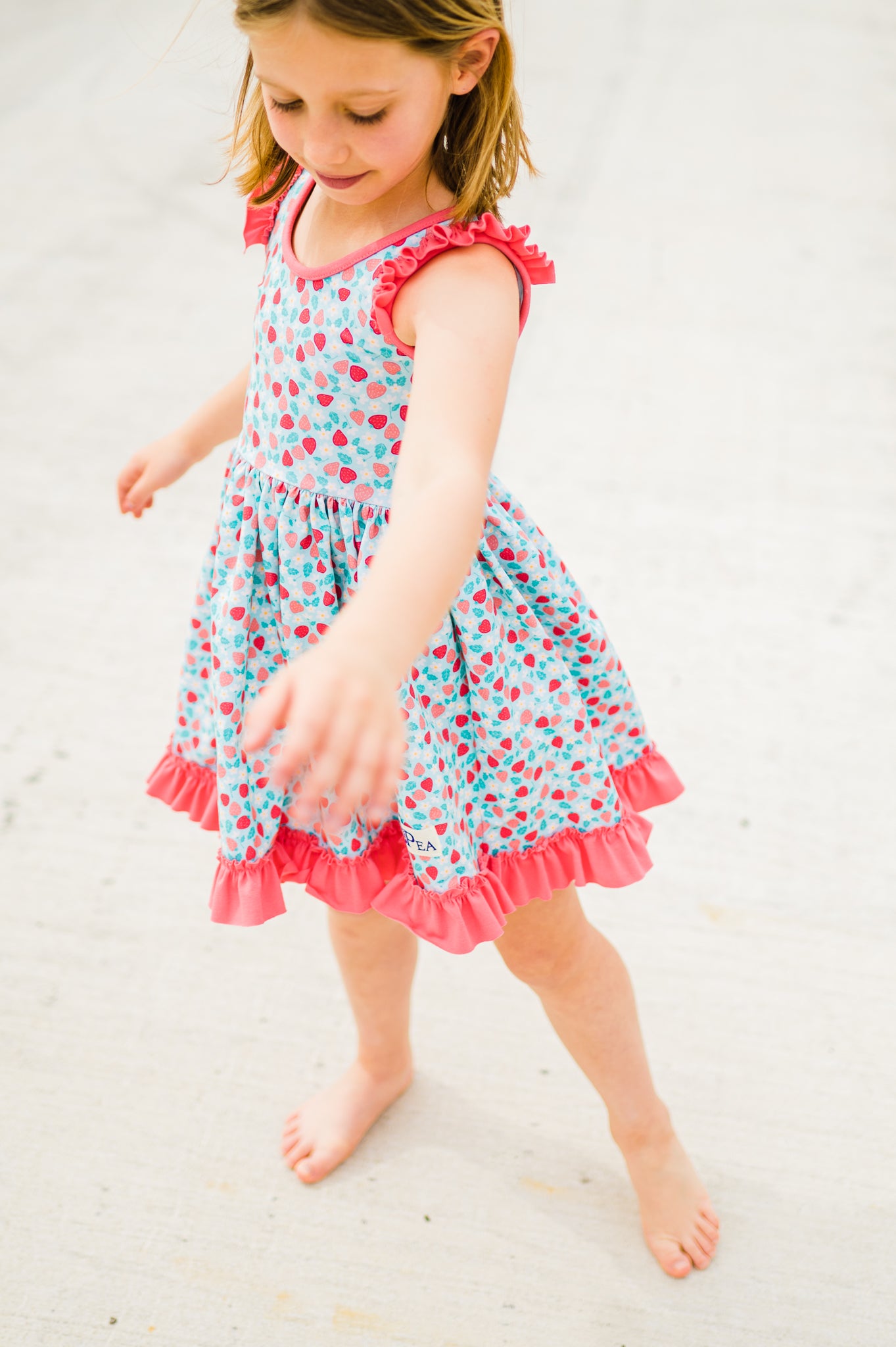 I love you 'Berry' Much Ruffled Hem Lap Dress (ships in 2 weeks)