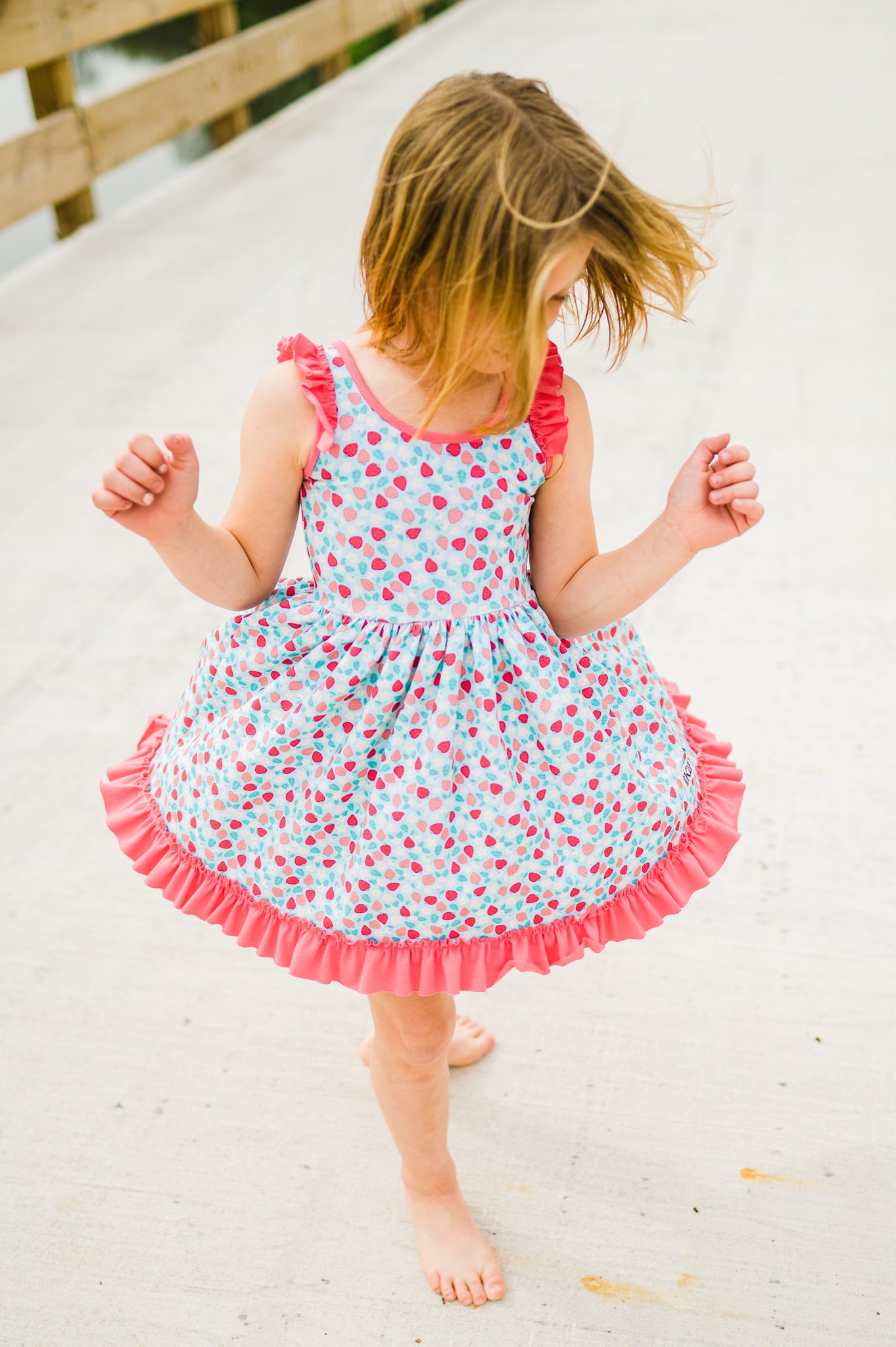I love you 'Berry' Much Ruffled Hem Lap Dress (ships in 2 weeks)