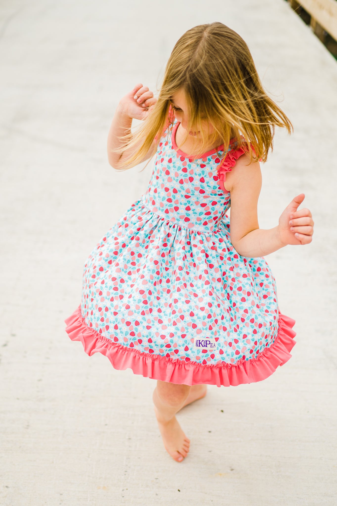I love you 'Berry' Much Ruffled Hem Lap Dress (ships in 2 weeks)