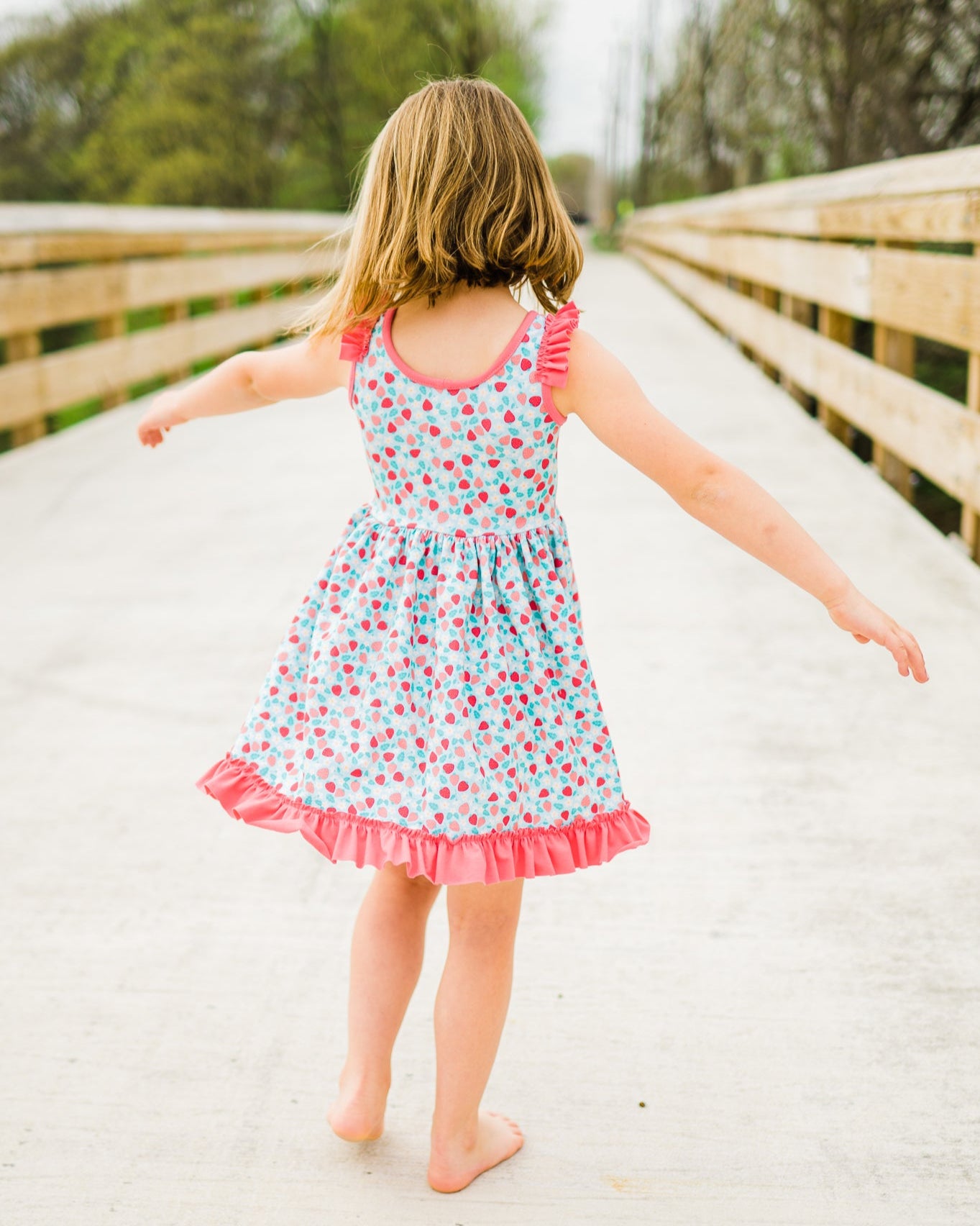 I love you 'Berry' Much Ruffled Hem Lap Dress (ships in 2 weeks)