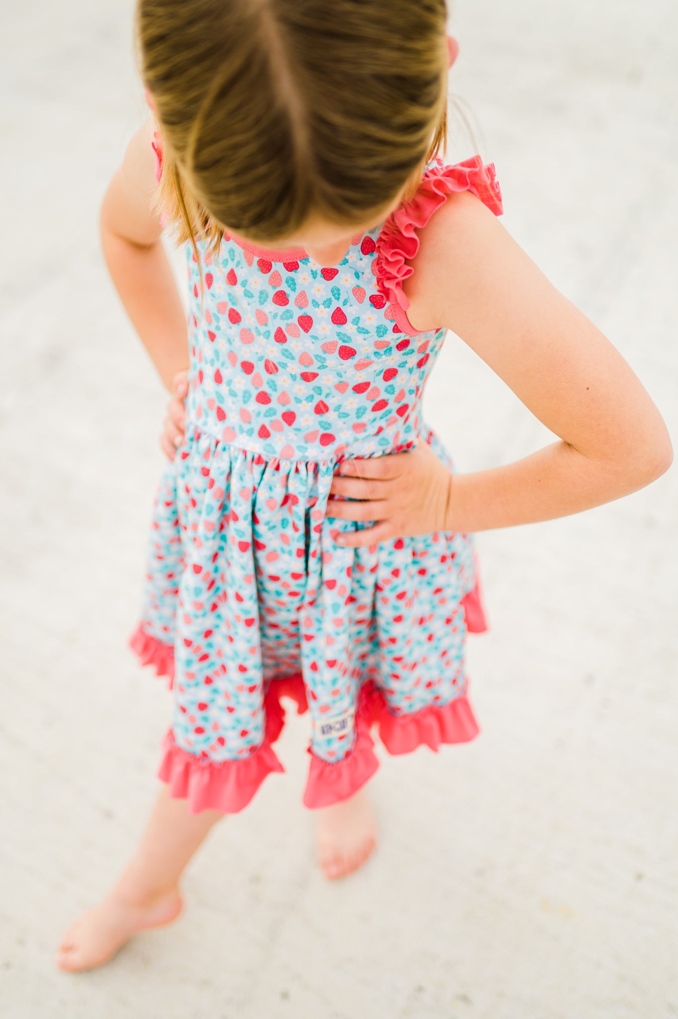 I love you 'Berry' Much Ruffled Hem Lap Dress (ships in 2 weeks)