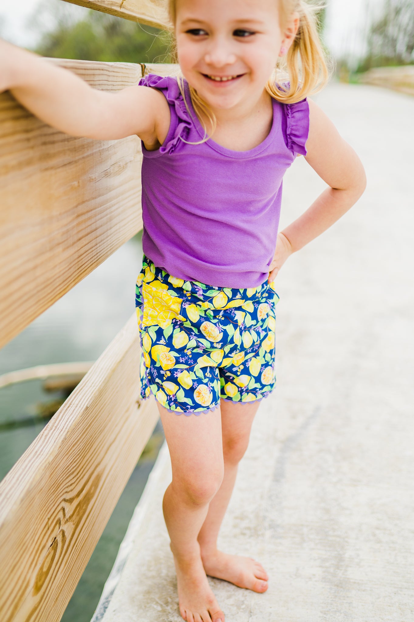 Lemon and Violets Jamie Shorts (ships in 2 weeks)