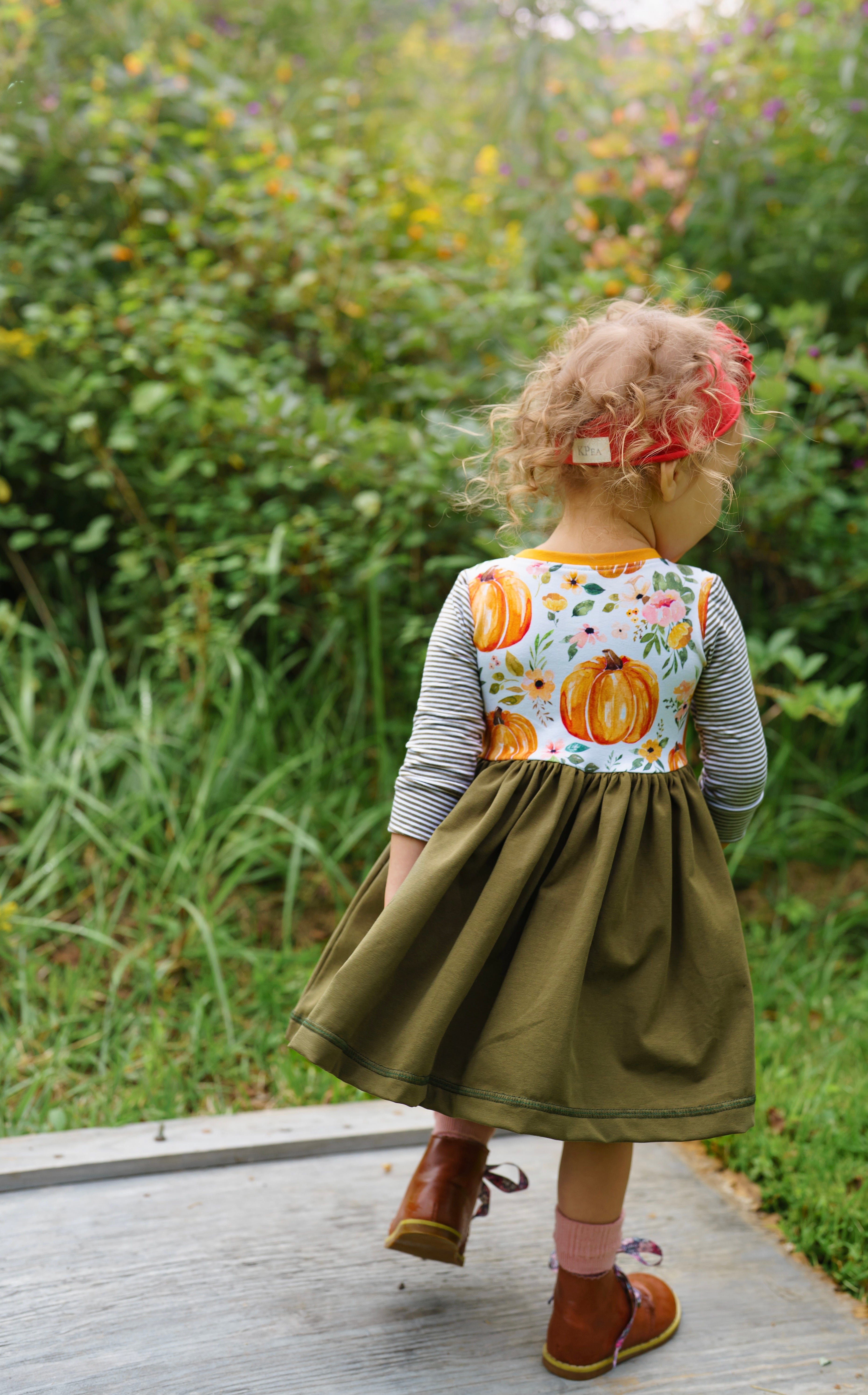 Little Gourd Blossom 3/4 sleeve Lap Dress (ships in 2 weeks)