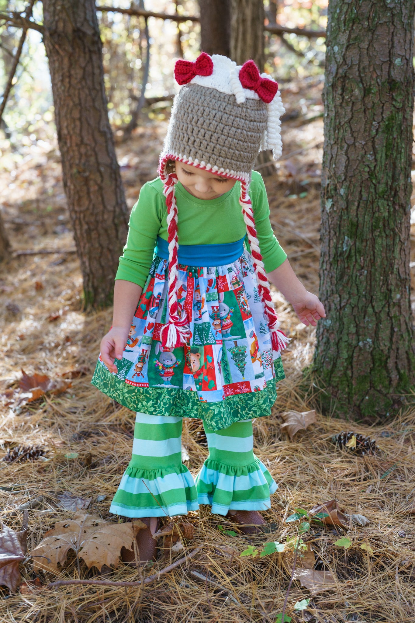 Merry & Bright 3/4 Sleeved Twirl Dress (ships in 2 weeks)