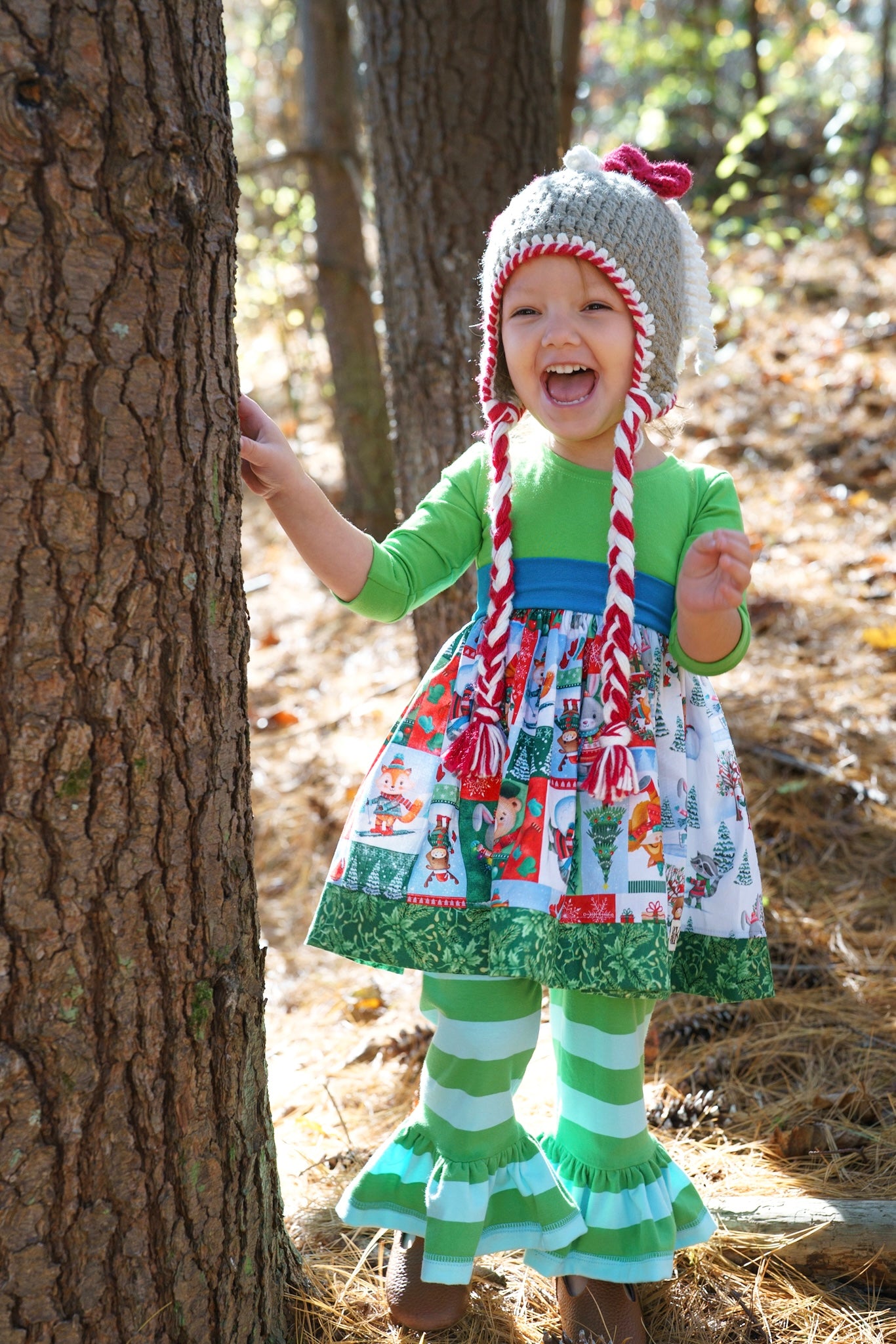 Merry & Bright 3/4 Sleeved Twirl Dress (ships in 2 weeks)