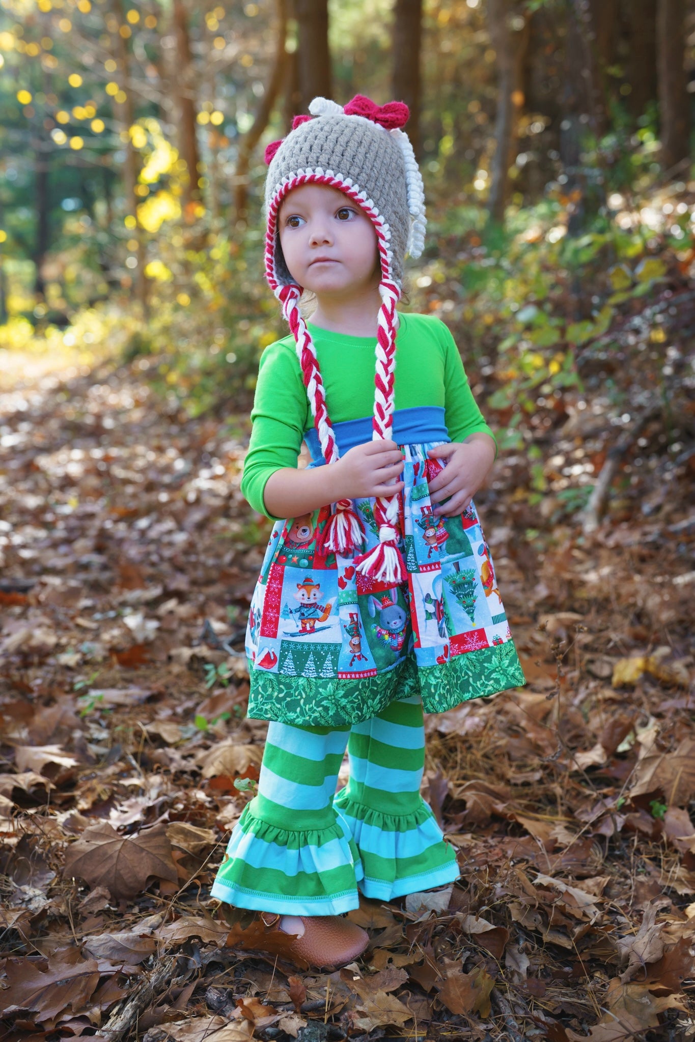 Merry & Bright 3/4 Sleeved Twirl Dress (ships in 2 weeks)