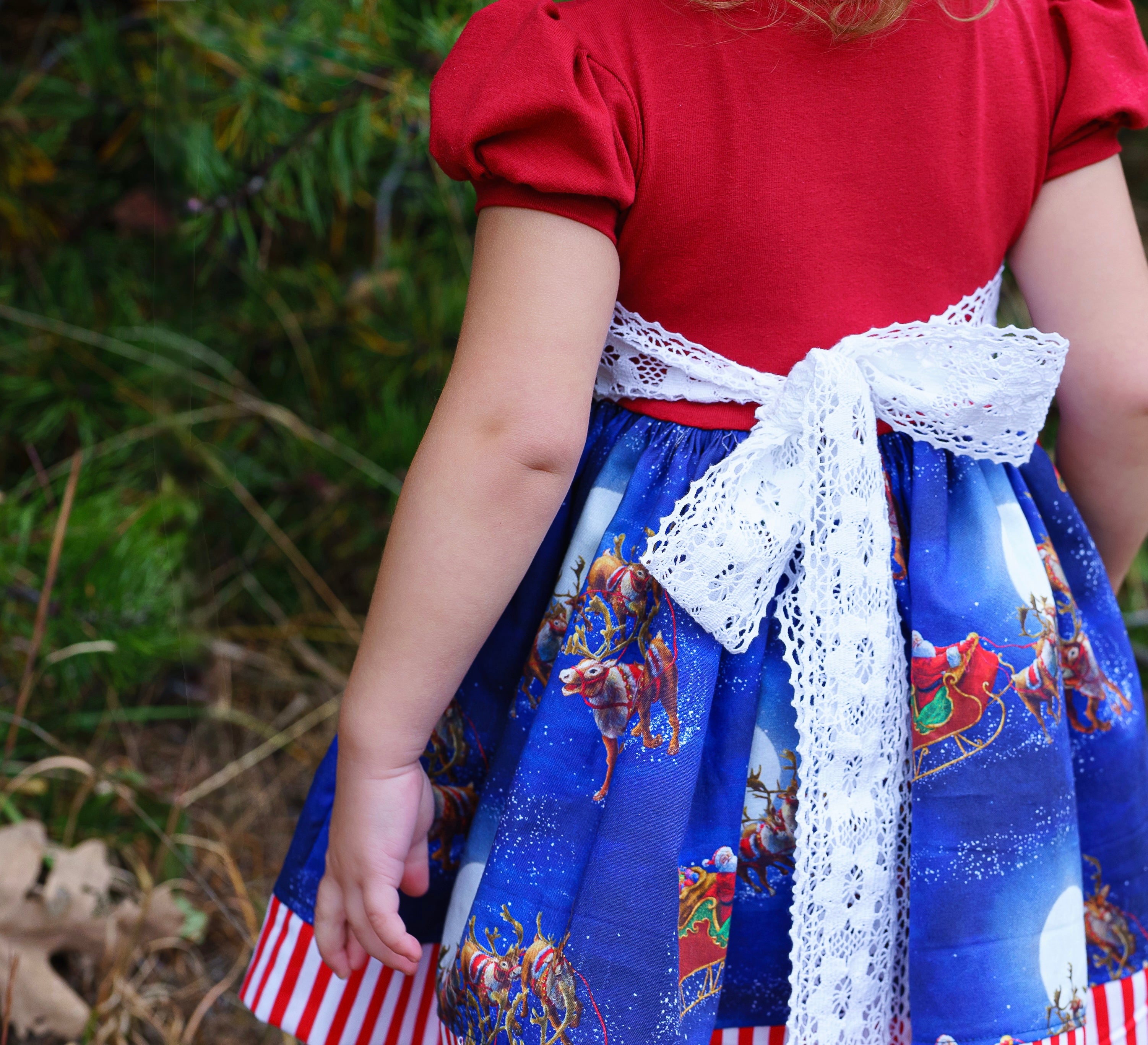 Santa’s Sleigh Puff Sleeved Dress (ships in 2 weeks)