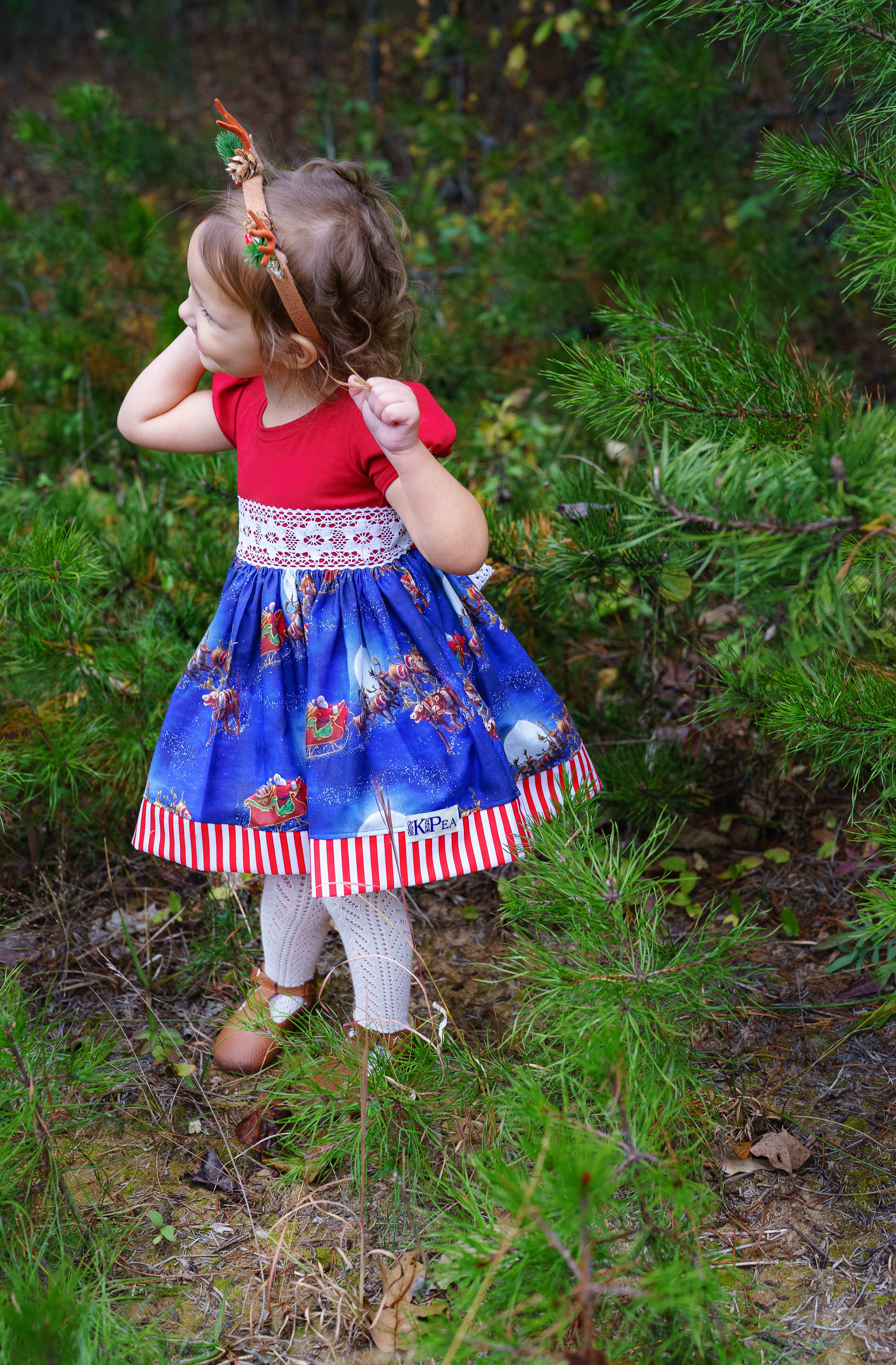 Santa’s Sleigh Puff Sleeved Dress (ships in 2 weeks)