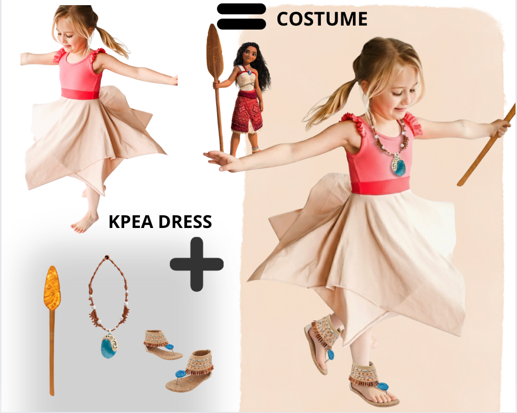 Heart of Te Fiti Petal skirt Lap Dress (ships in 2 weeks)