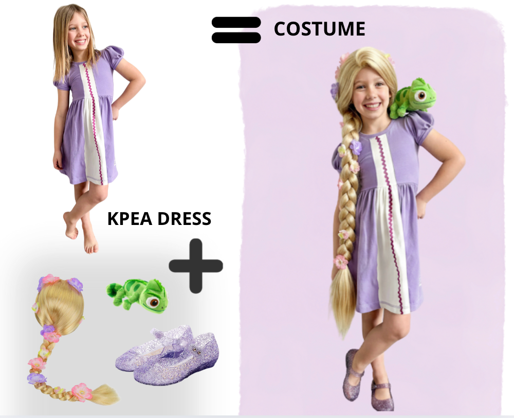 Rapunzel Puff Sleeve Lap Dress (ships in 2 weeks)