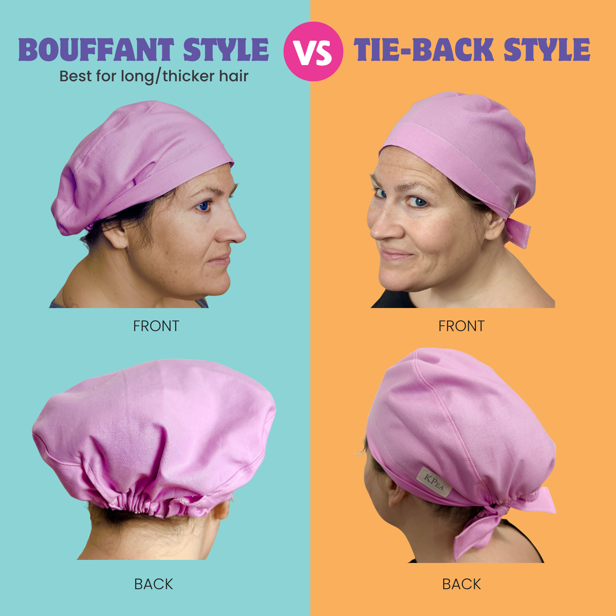 Vintage Rose Scrub Cap Tie Back