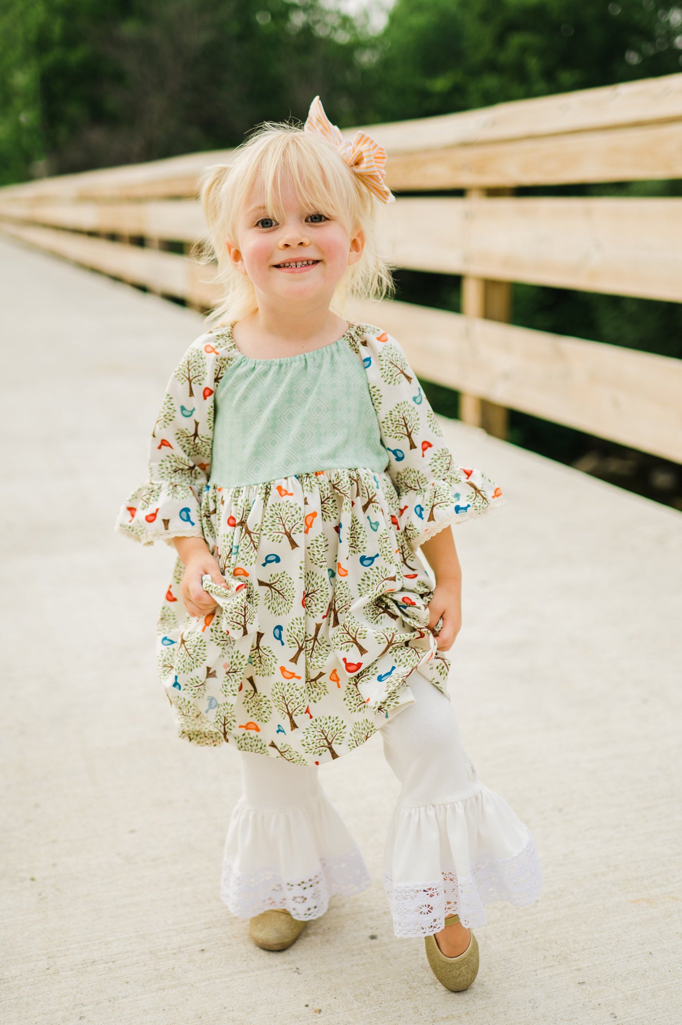 Mocking Bird Peasant Dress (ships in 2 weeks)