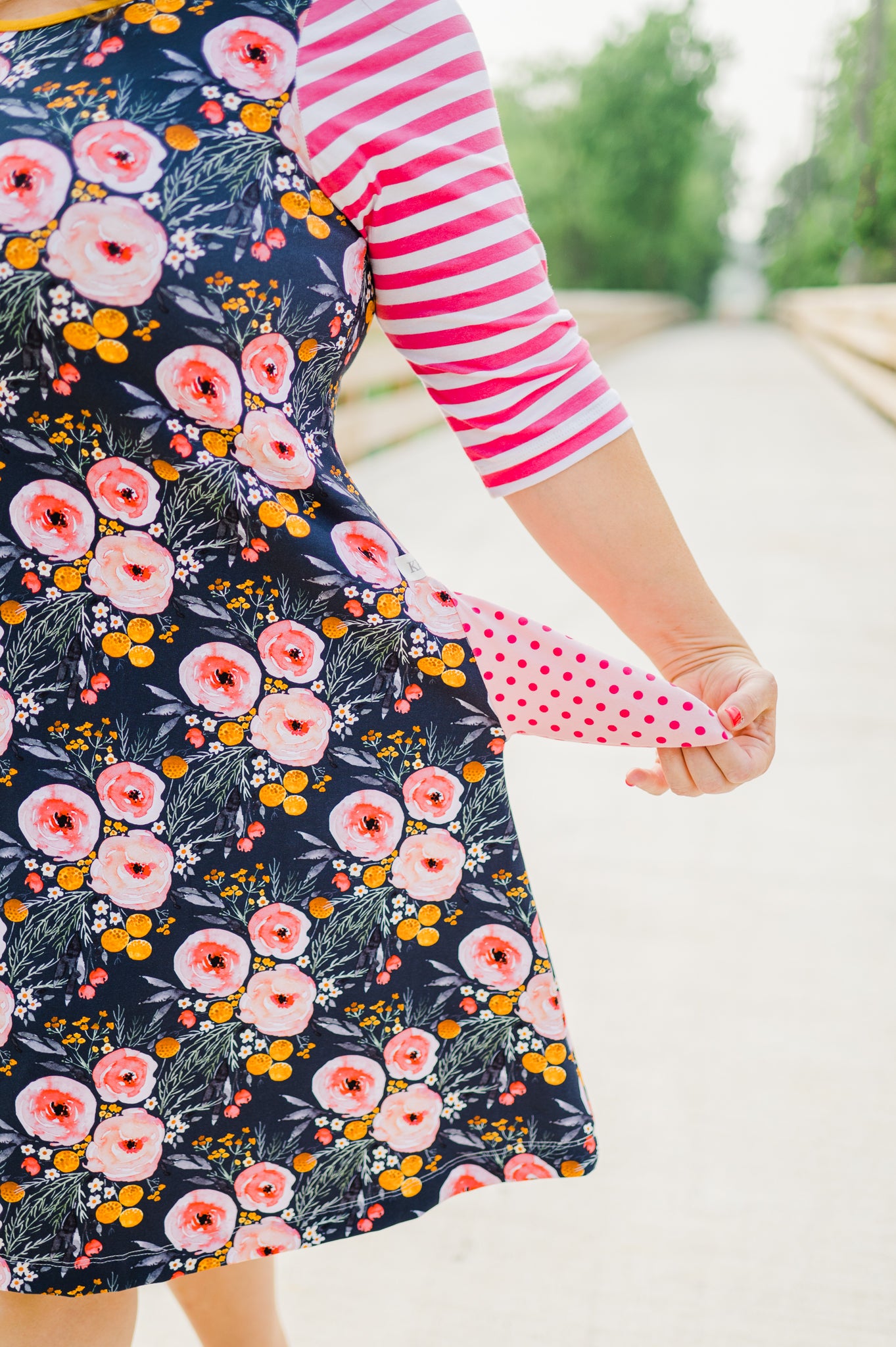Fall Floral Sarah Swing Ladies Dress (ships in 2 weeks)