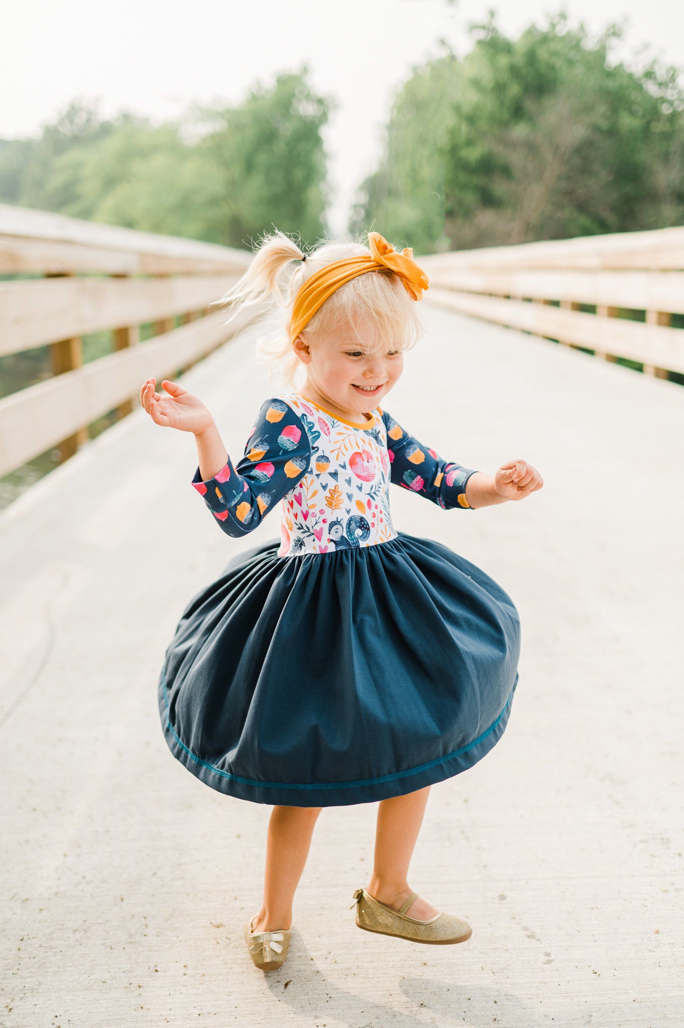 Autumn Twilight Sarah 3/4 Sleeve Lap Dress (ships in 2 weeks)
