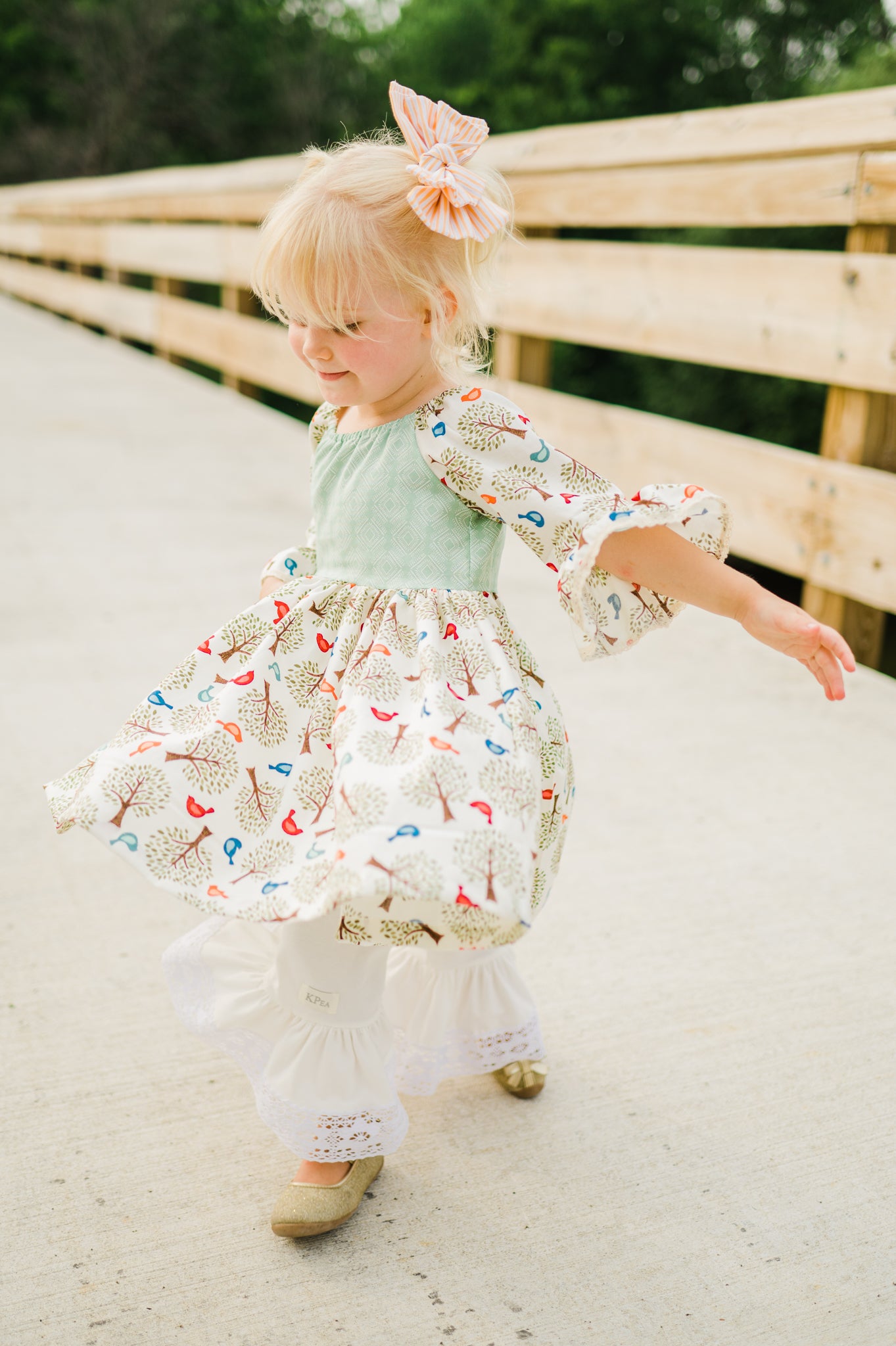 Mocking Bird Peasant Dress