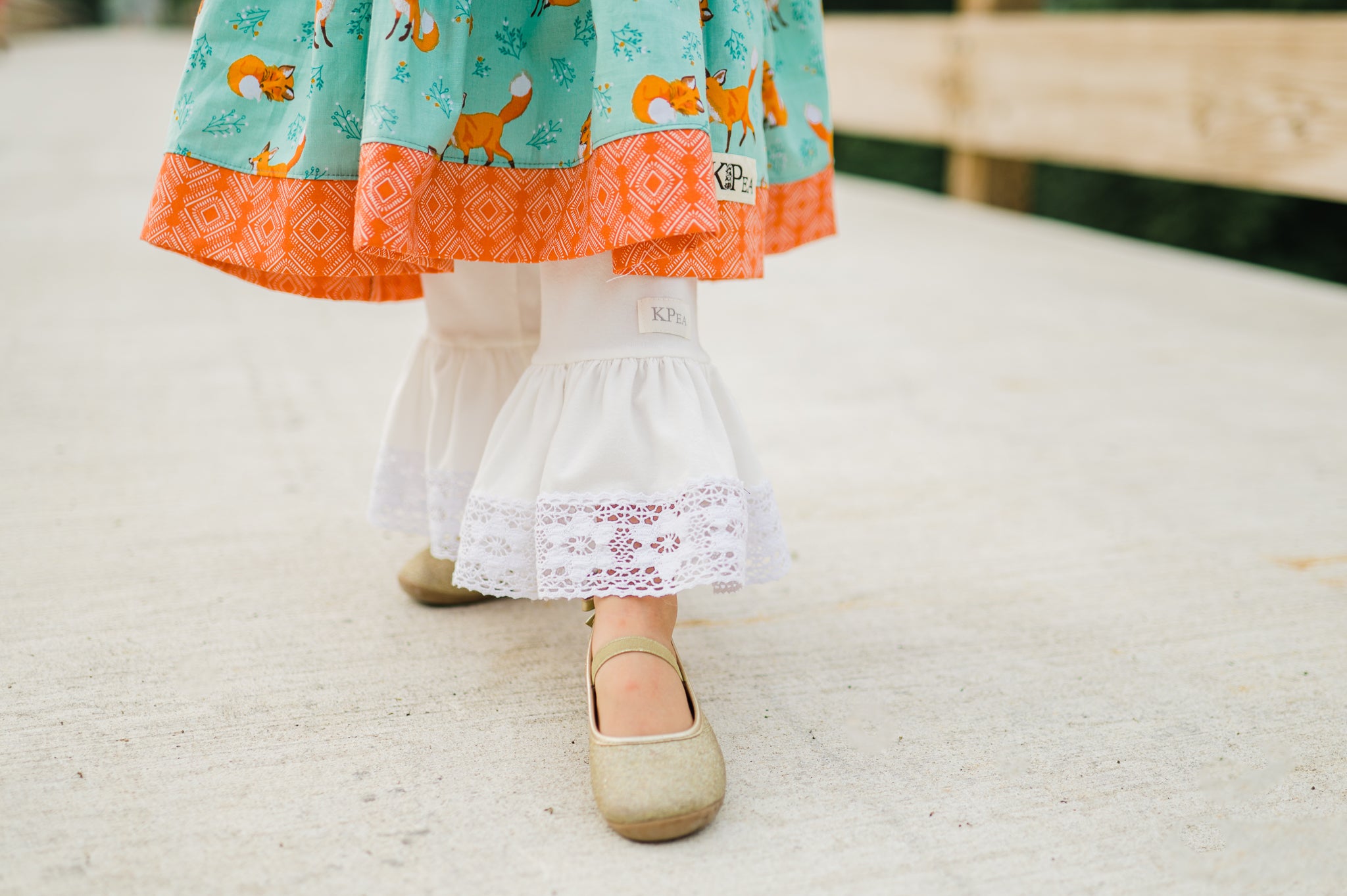 Girls Eggshell Knit with  Lace Ruffle pants (ships in 2 weeks)