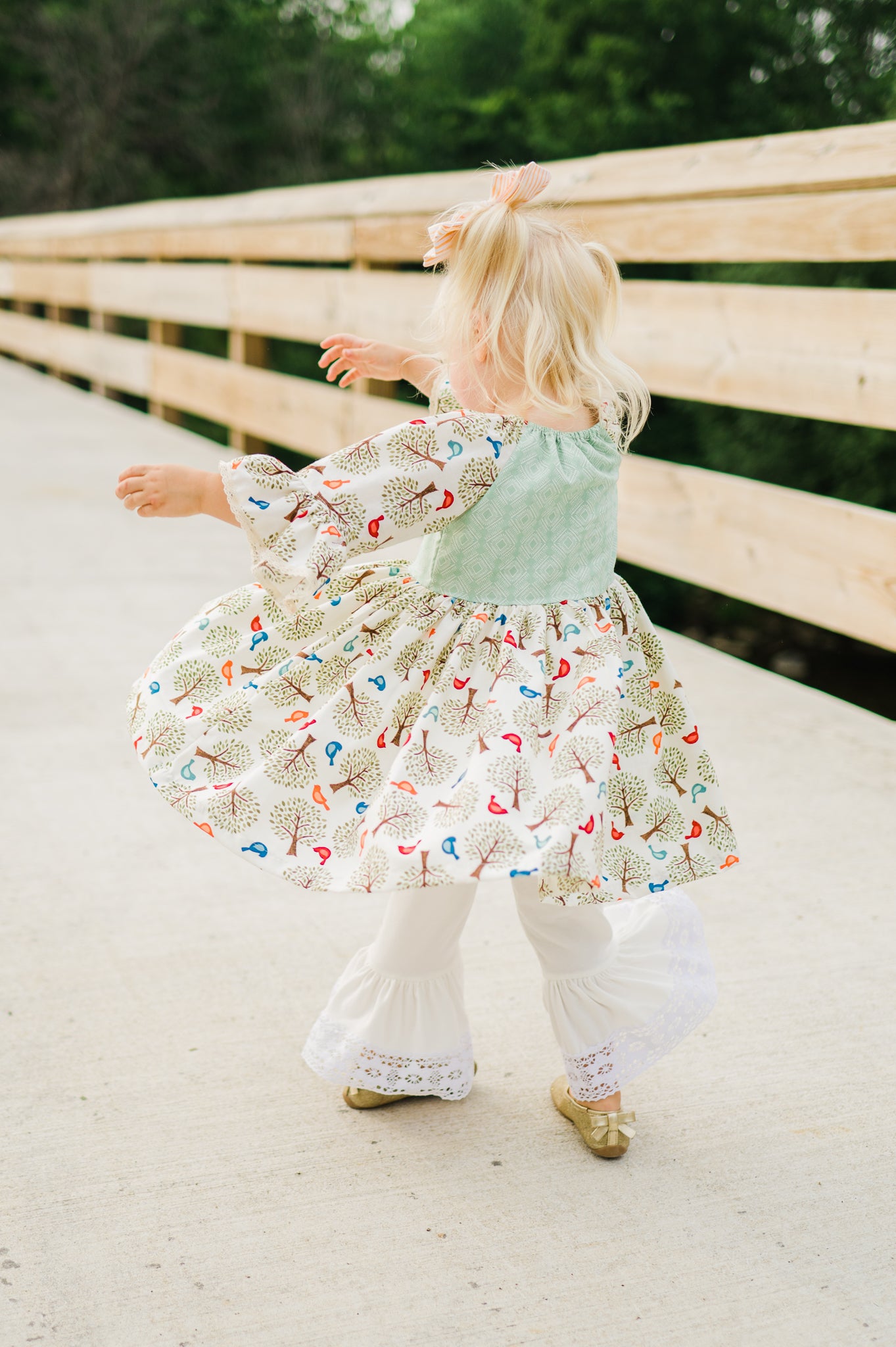 Mocking Bird Peasant Dress (ships in 2 weeks)