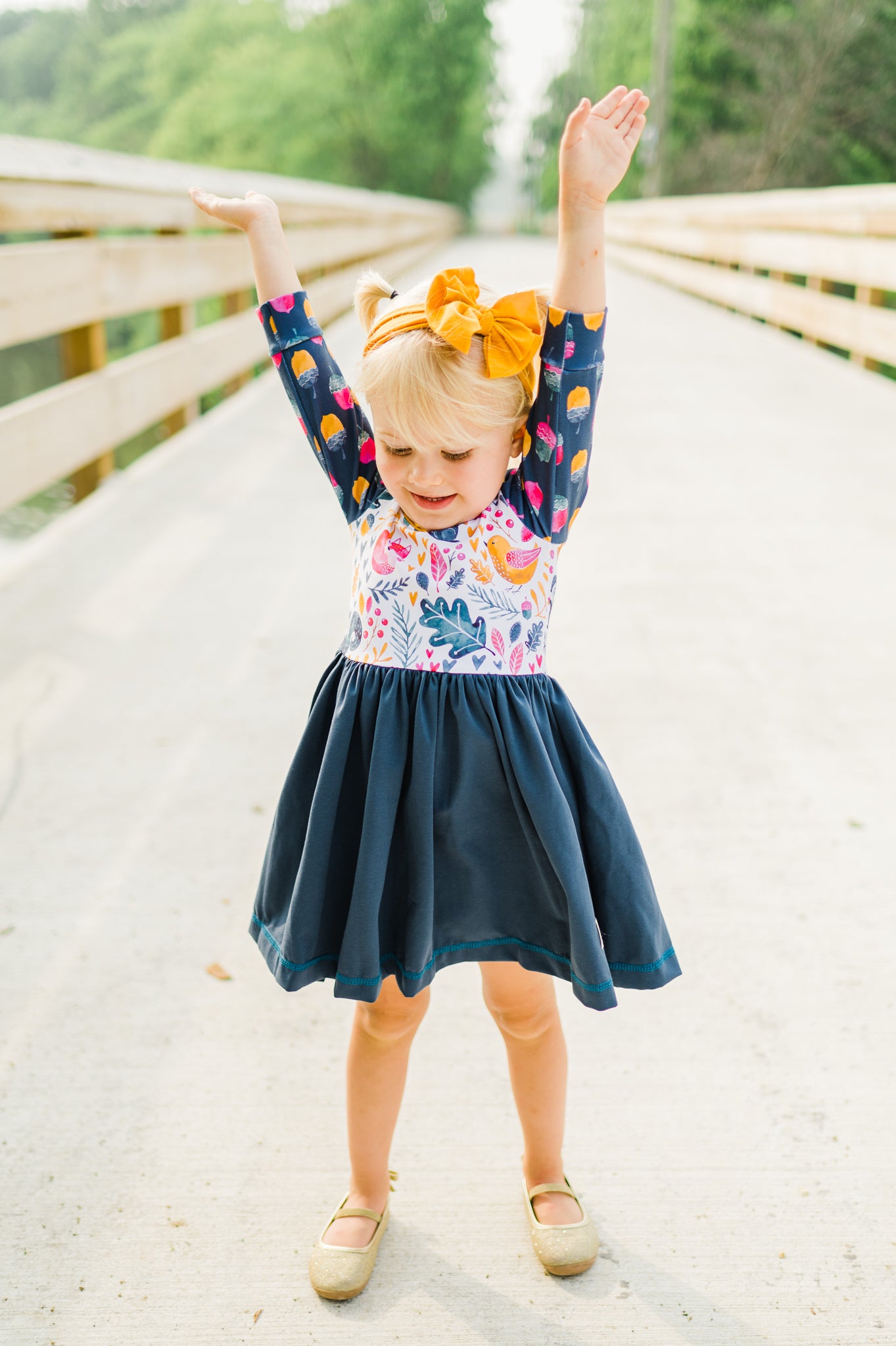 Autumn Twilight Sarah 3/4 Sleeve Lap Dress (ships in 2 weeks)