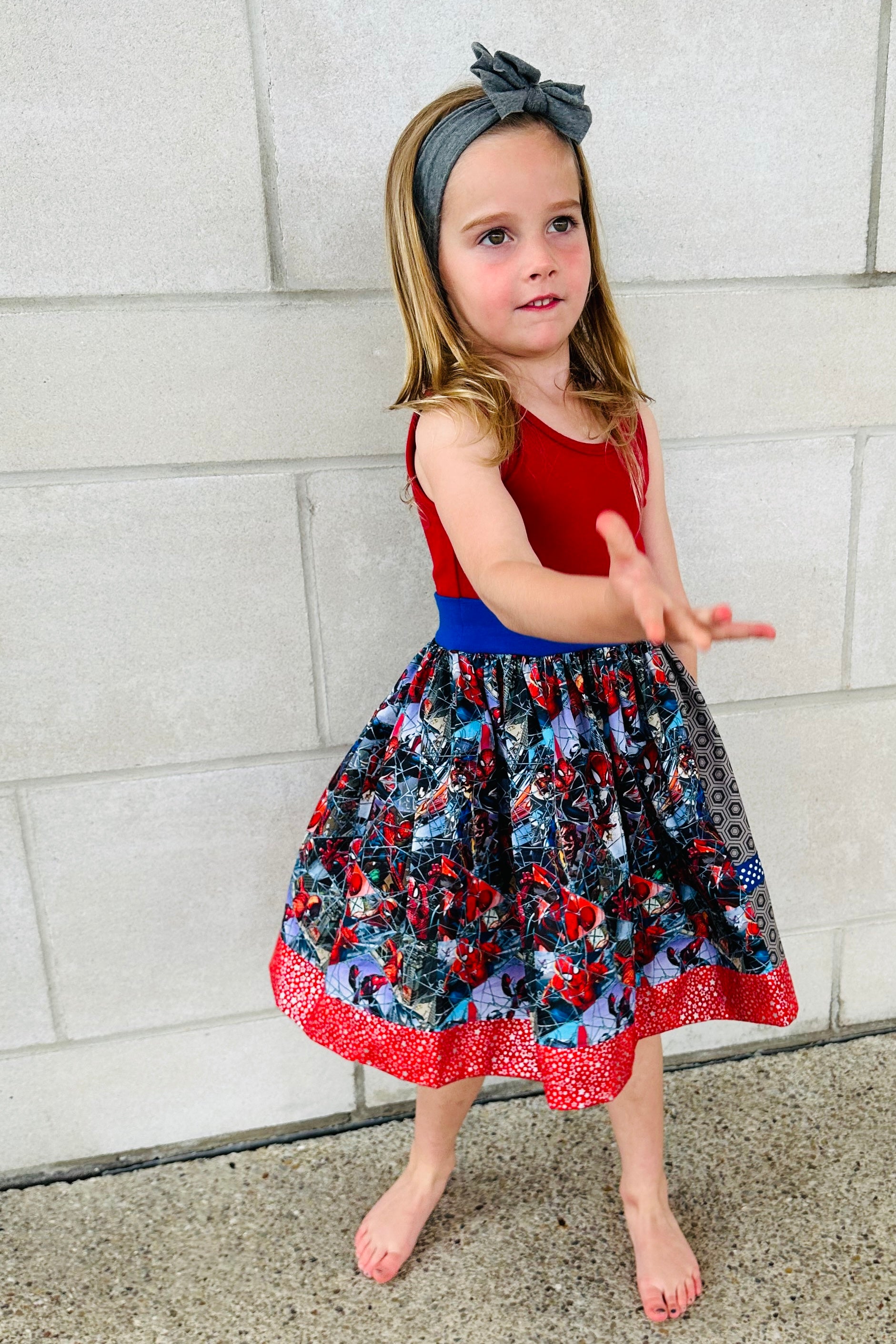 Spider-Man Wide Strap tank Twirl  Dress