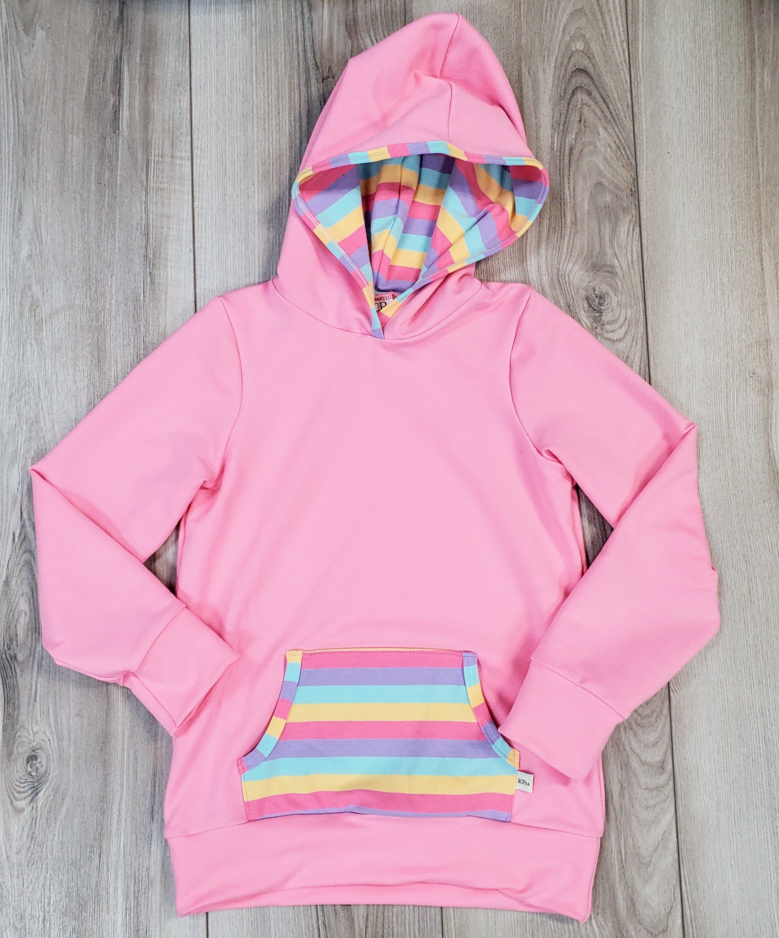 Pastel Rainbow  French Terry Hoodie