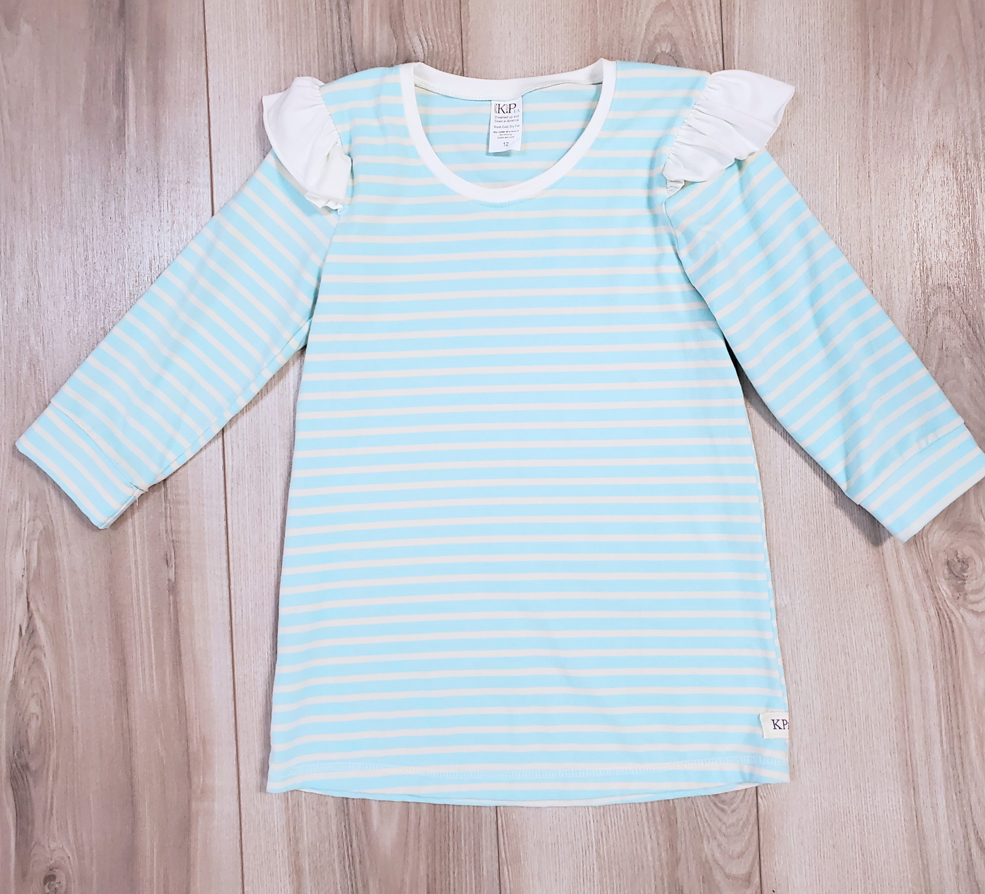 Robins Egg Blue  Flutter Tee (ships in 2 weekds)