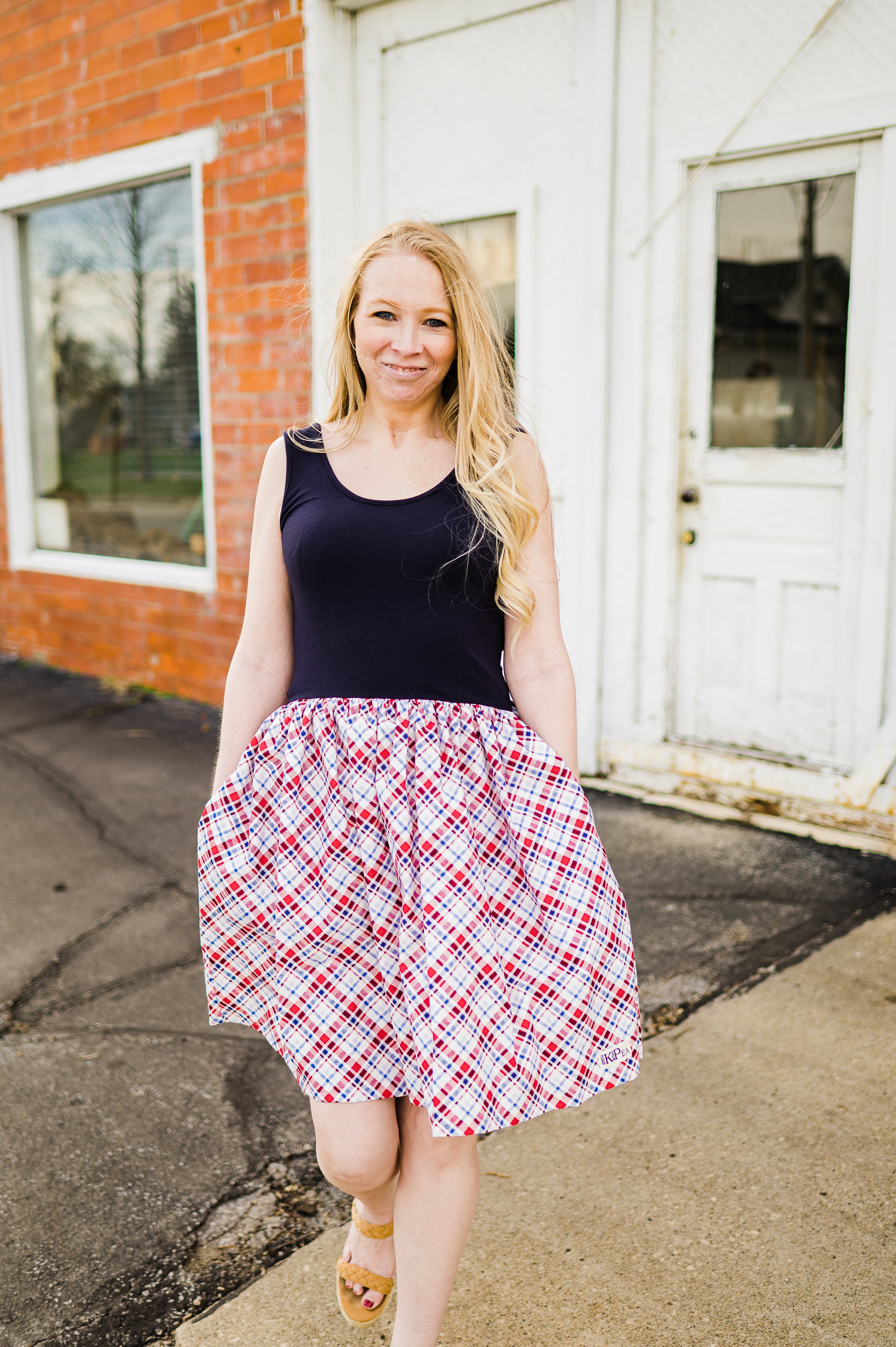 Nantucket Gingham Tank Pocket dress (ships in 2 weeks)