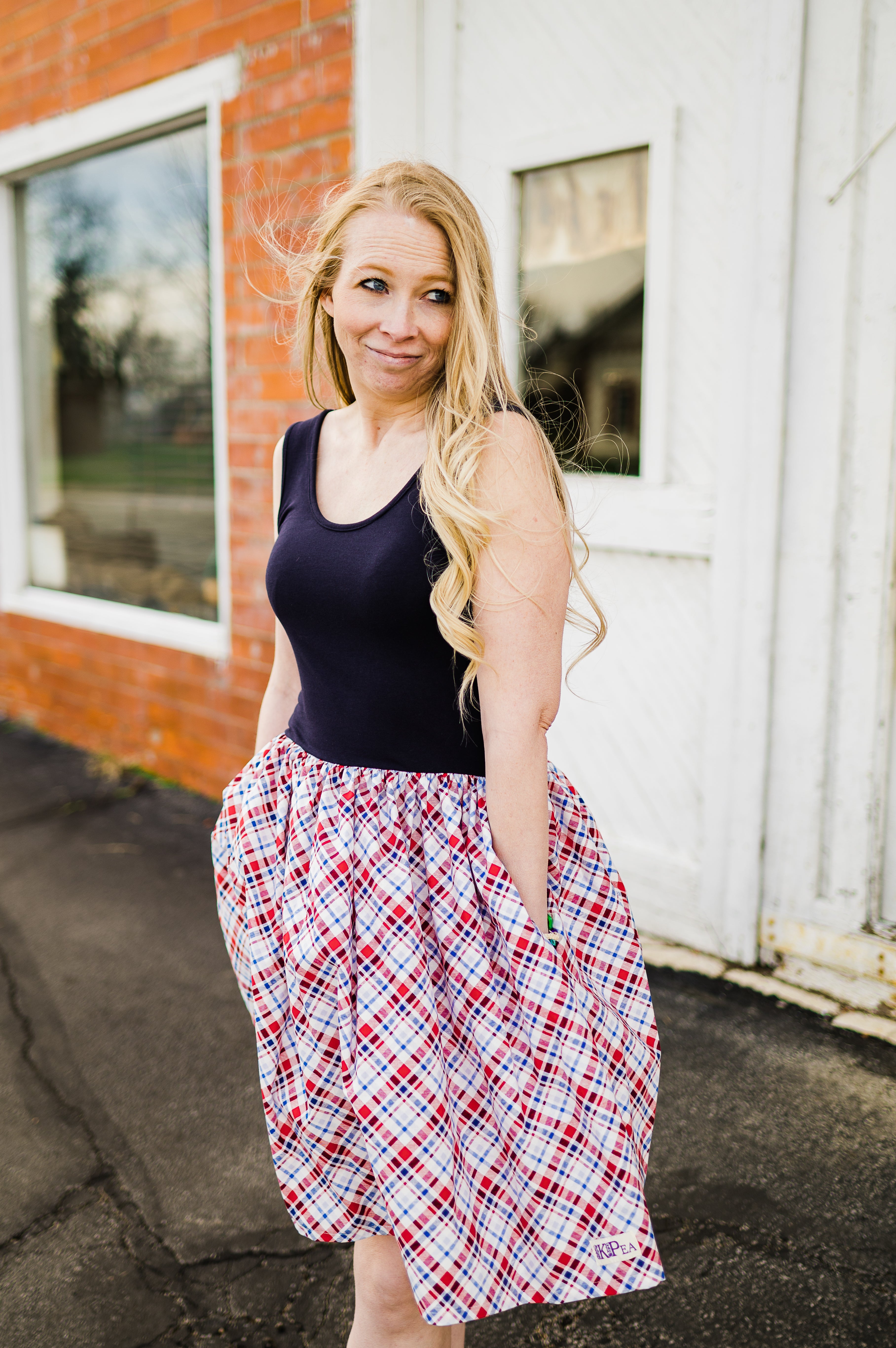 Nantucket Gingham Tank Pocket dress (ships in 2 weeks)