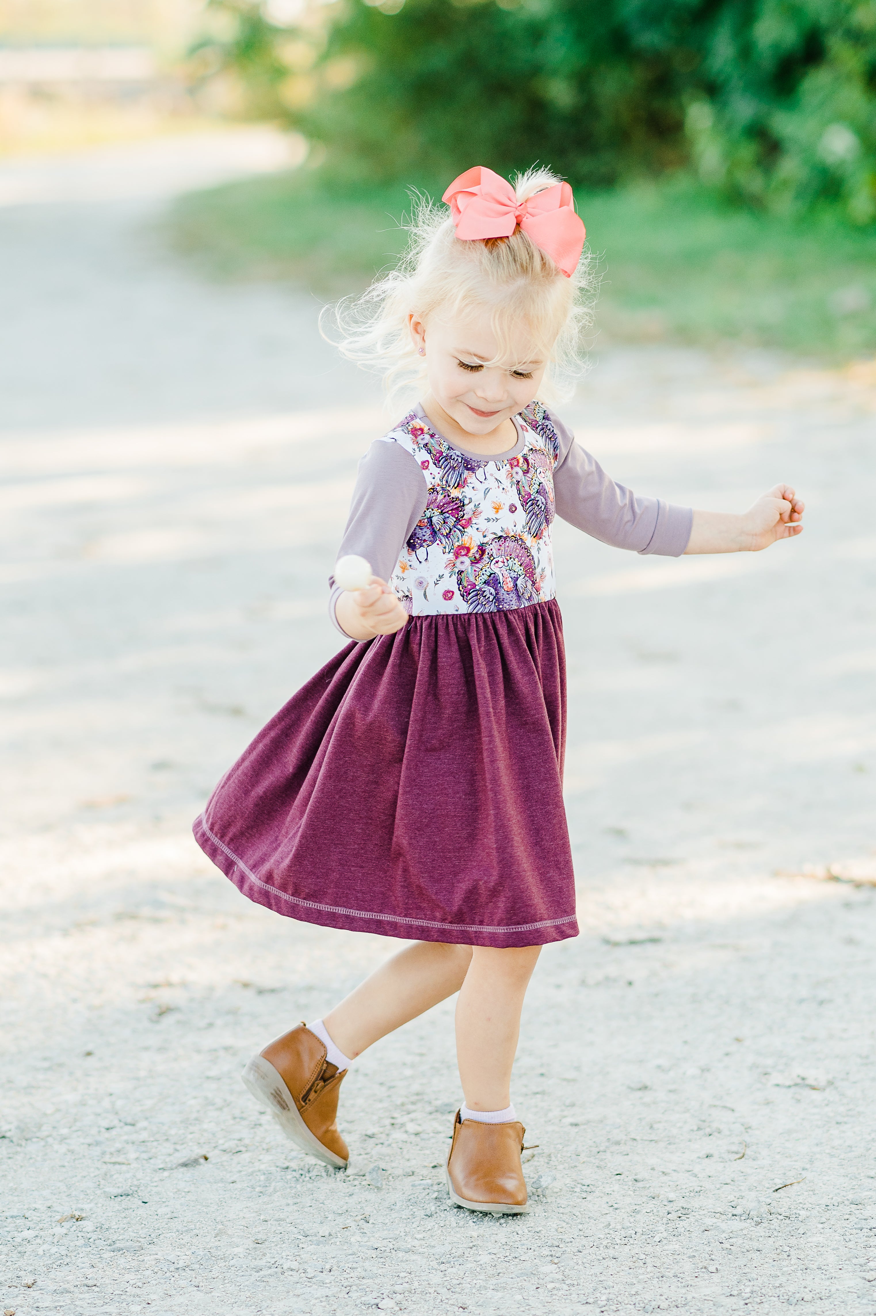 Gobble Gobble! Sarah 3/4 Sleeve Lap Dress