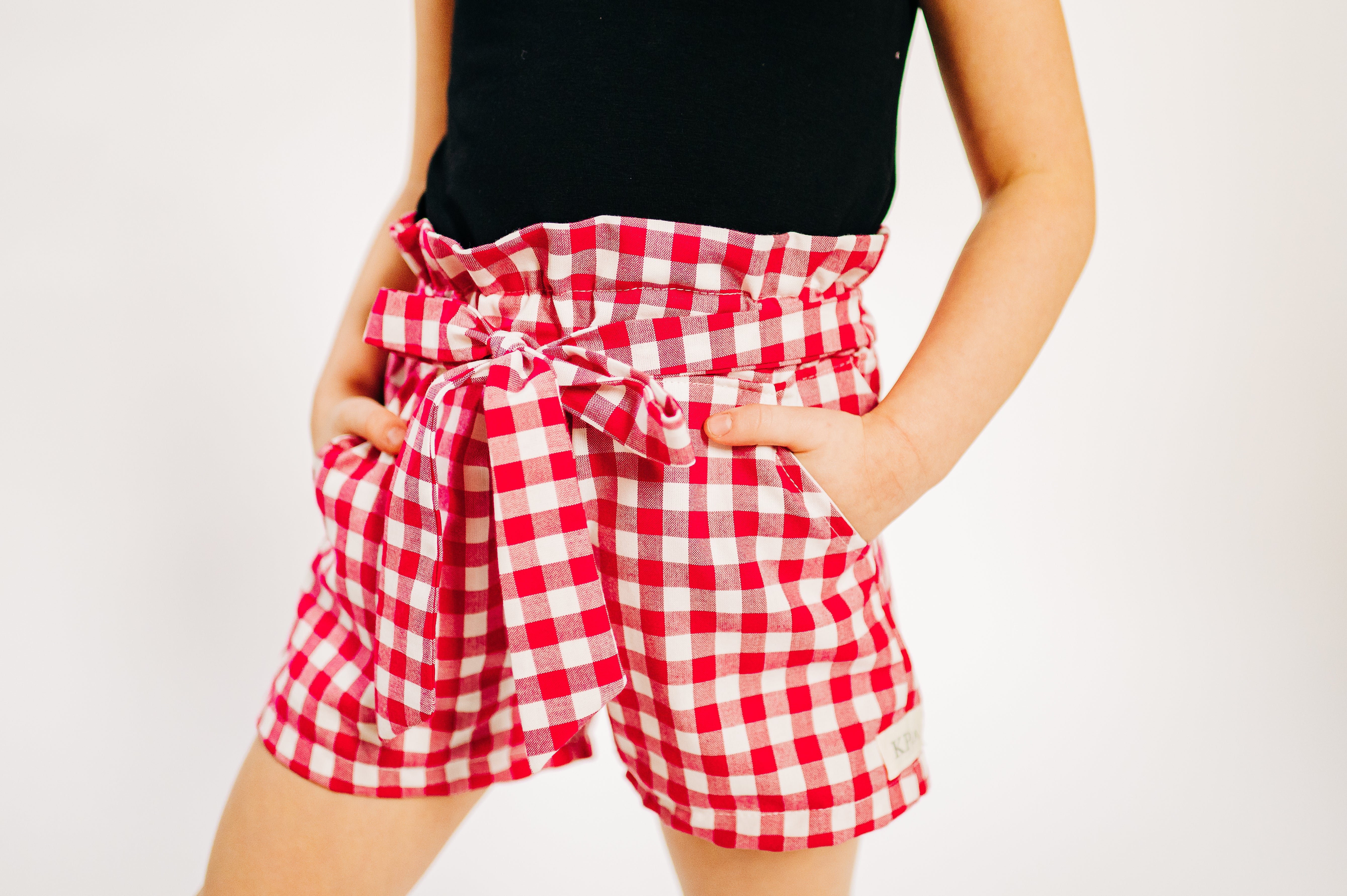 Hot Pink Gingham Lexi Shorts (ships in 2 weeks)