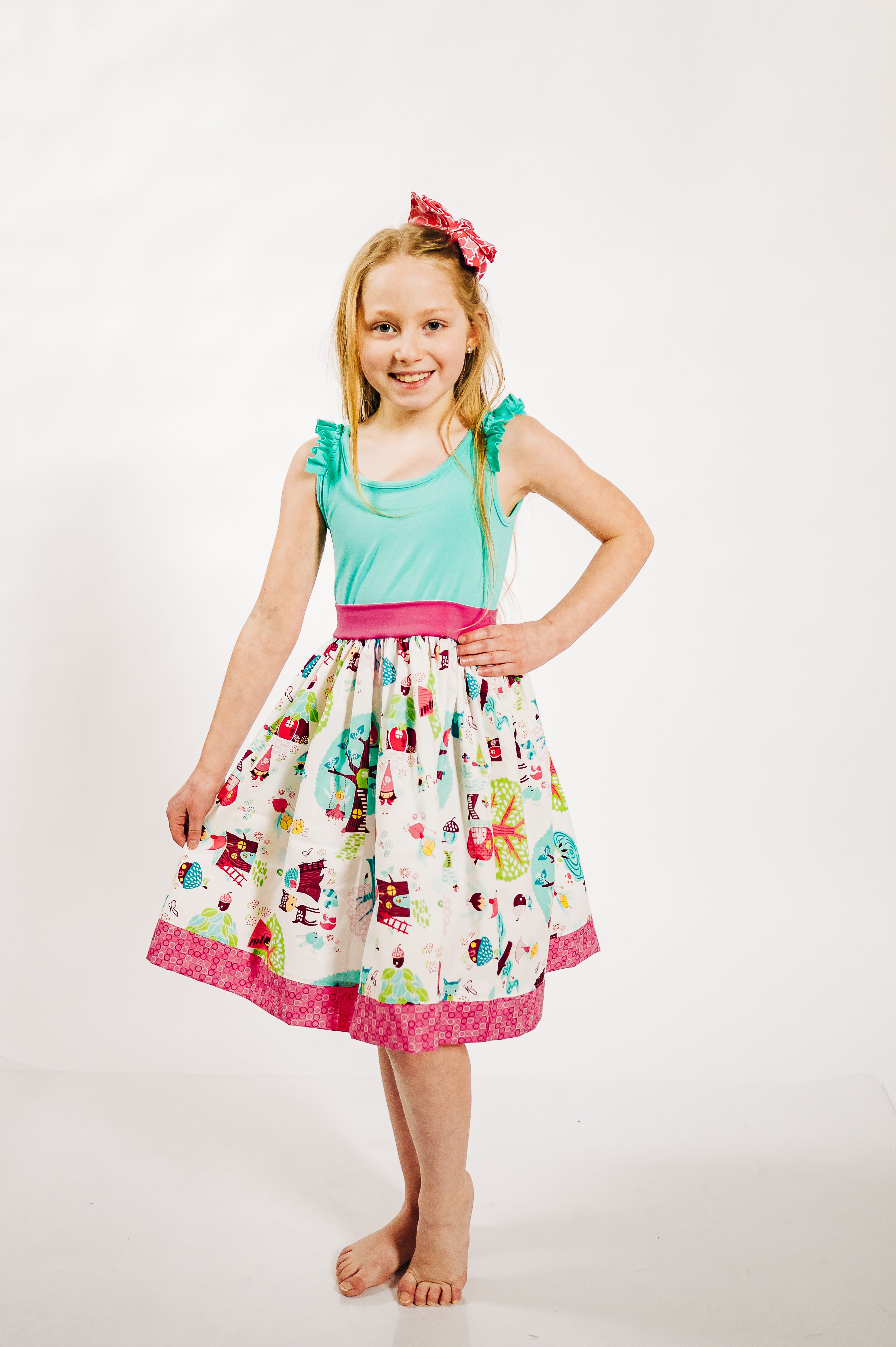 Tree House Friends Twirl dress (ships in 2 weeks)