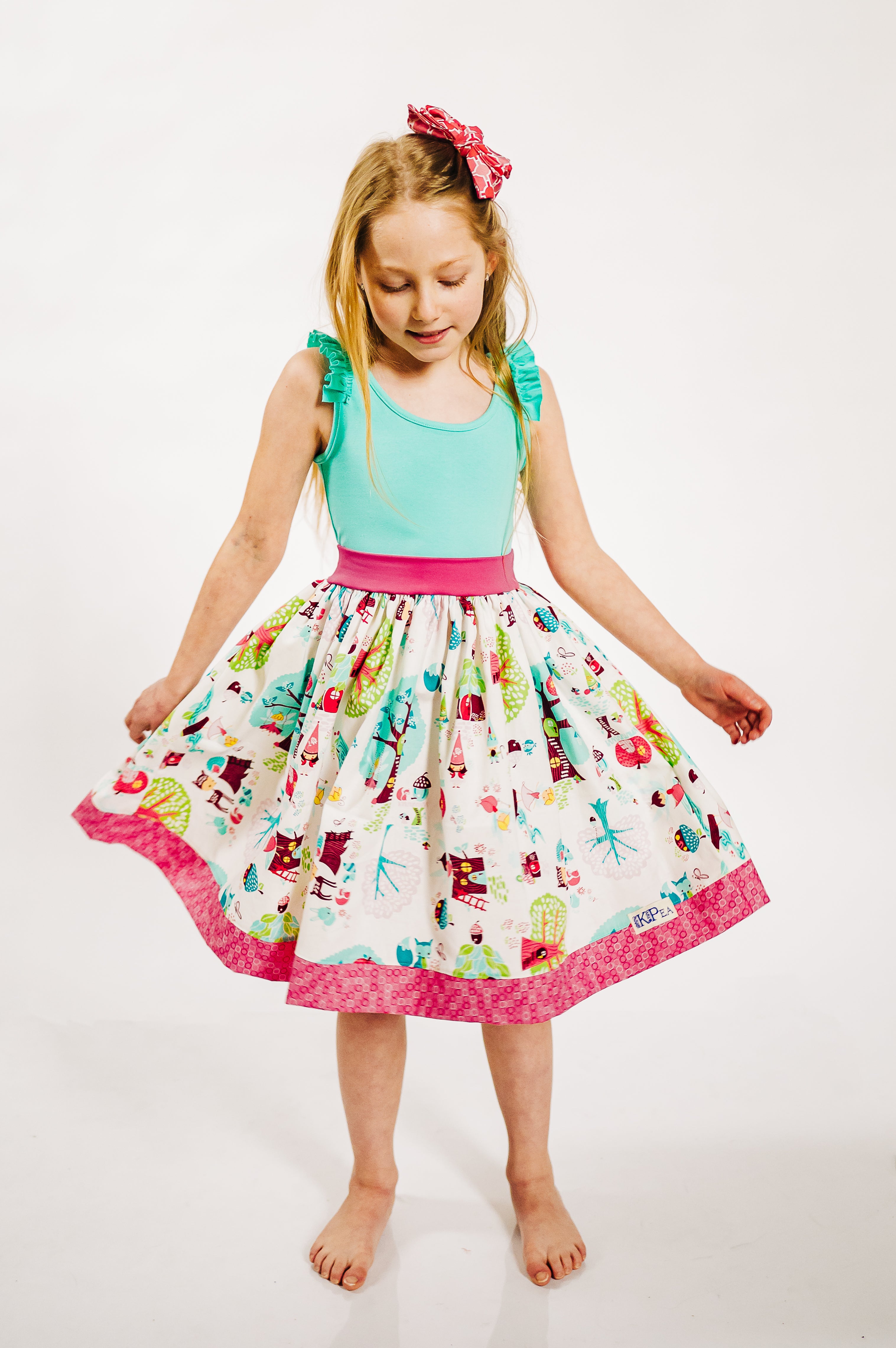 Tree House Friends Twirl dress (ships in 2 weeks)